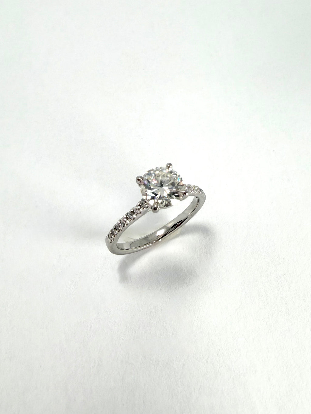 Platinum round brilliant cut 1.20ct lab diamond ring