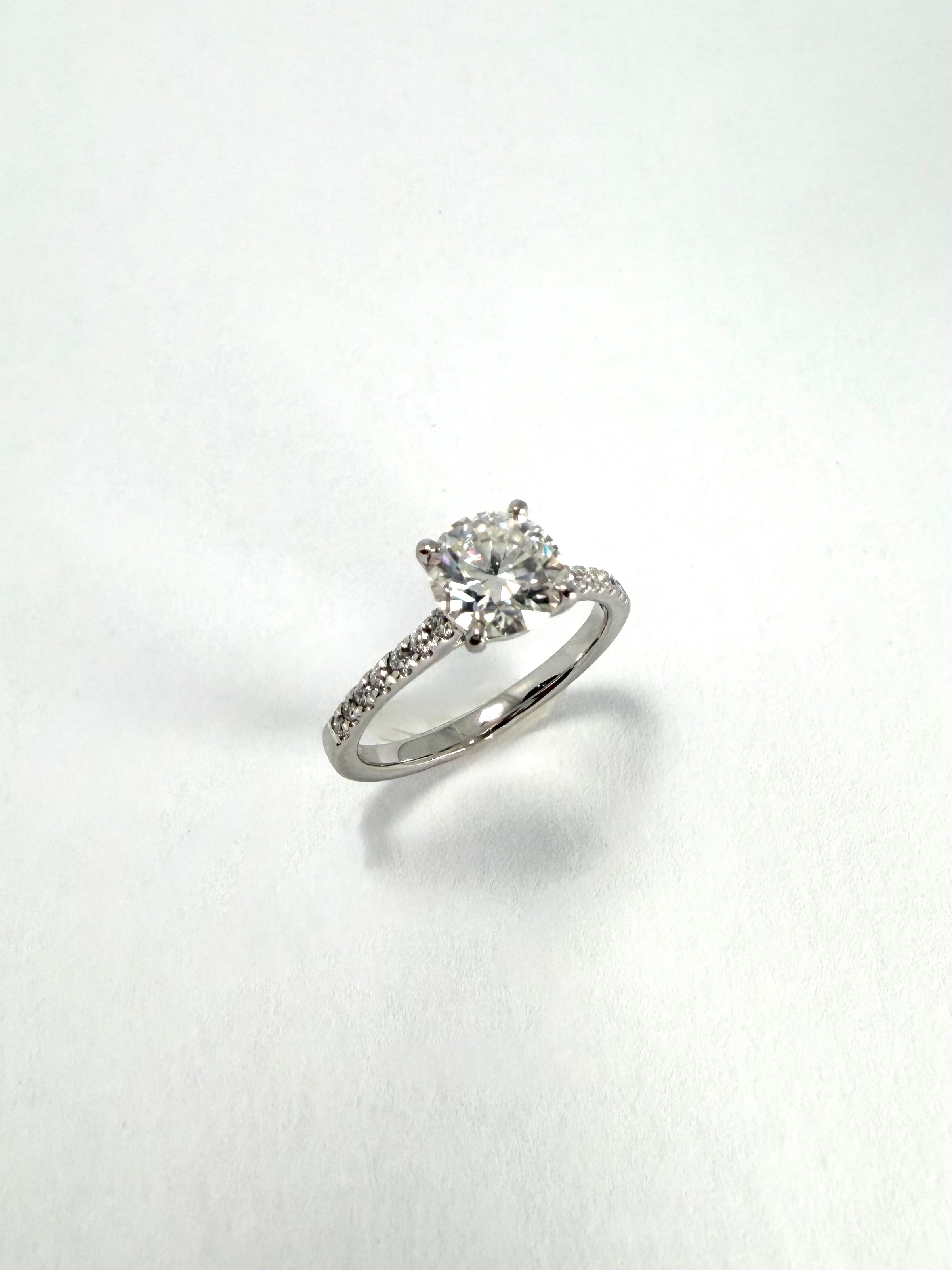 Platinum round brilliant cut 1.20ct lab diamond ring
