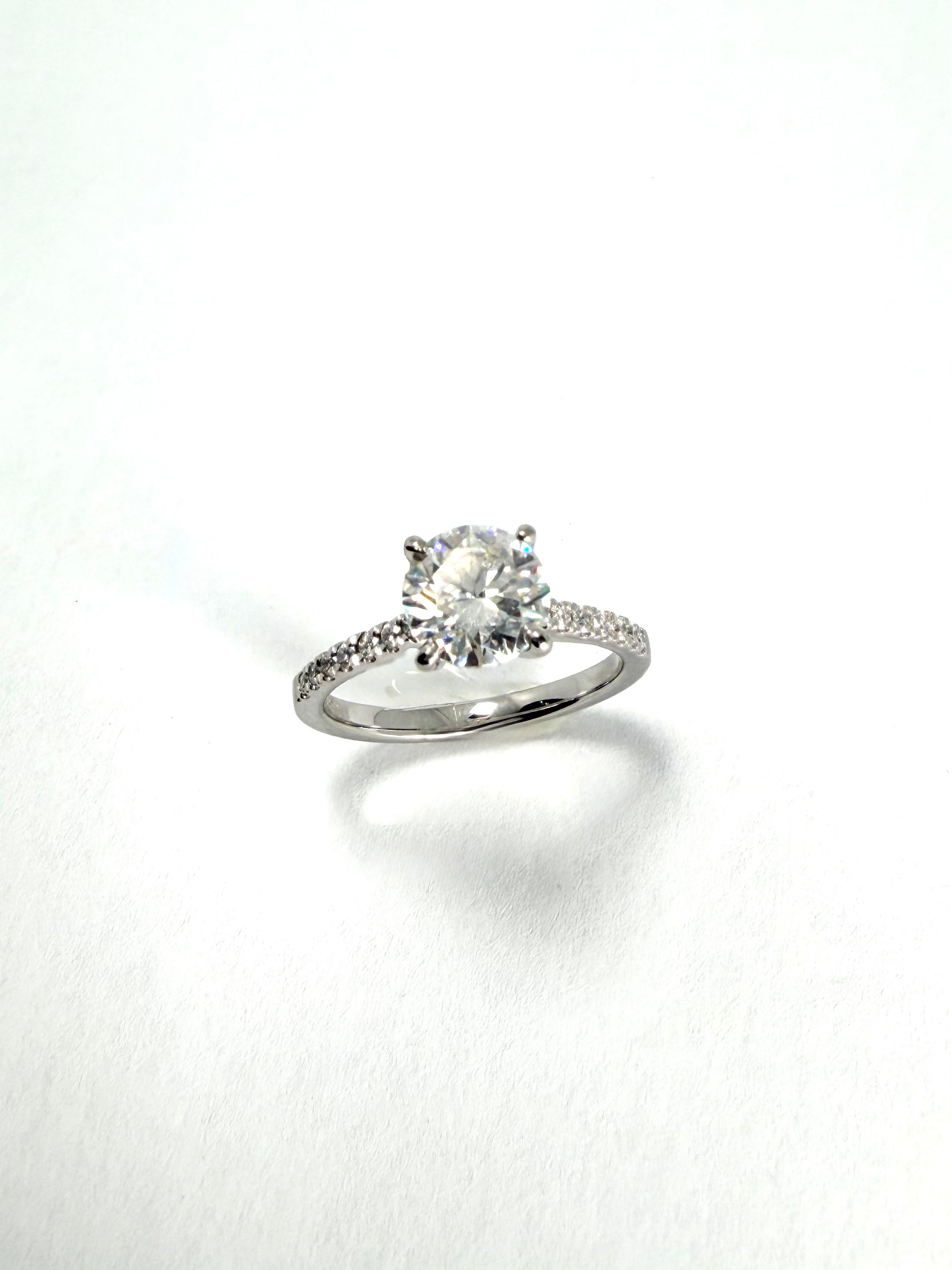 Platinum round brilliant cut 1.20ct lab diamond ring