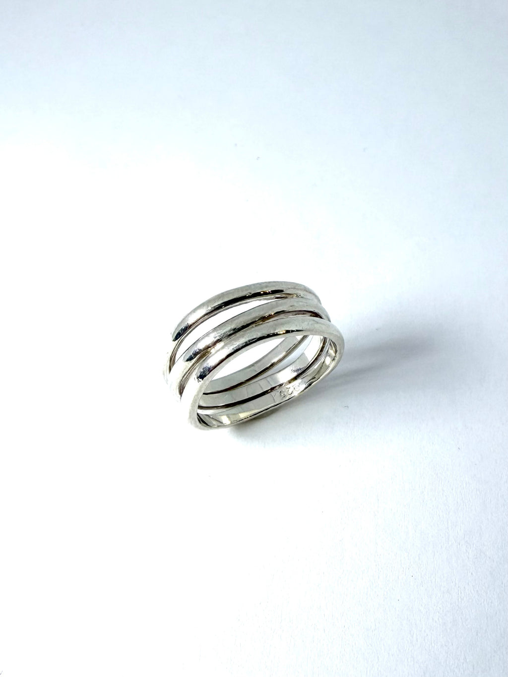 Silver designer ring