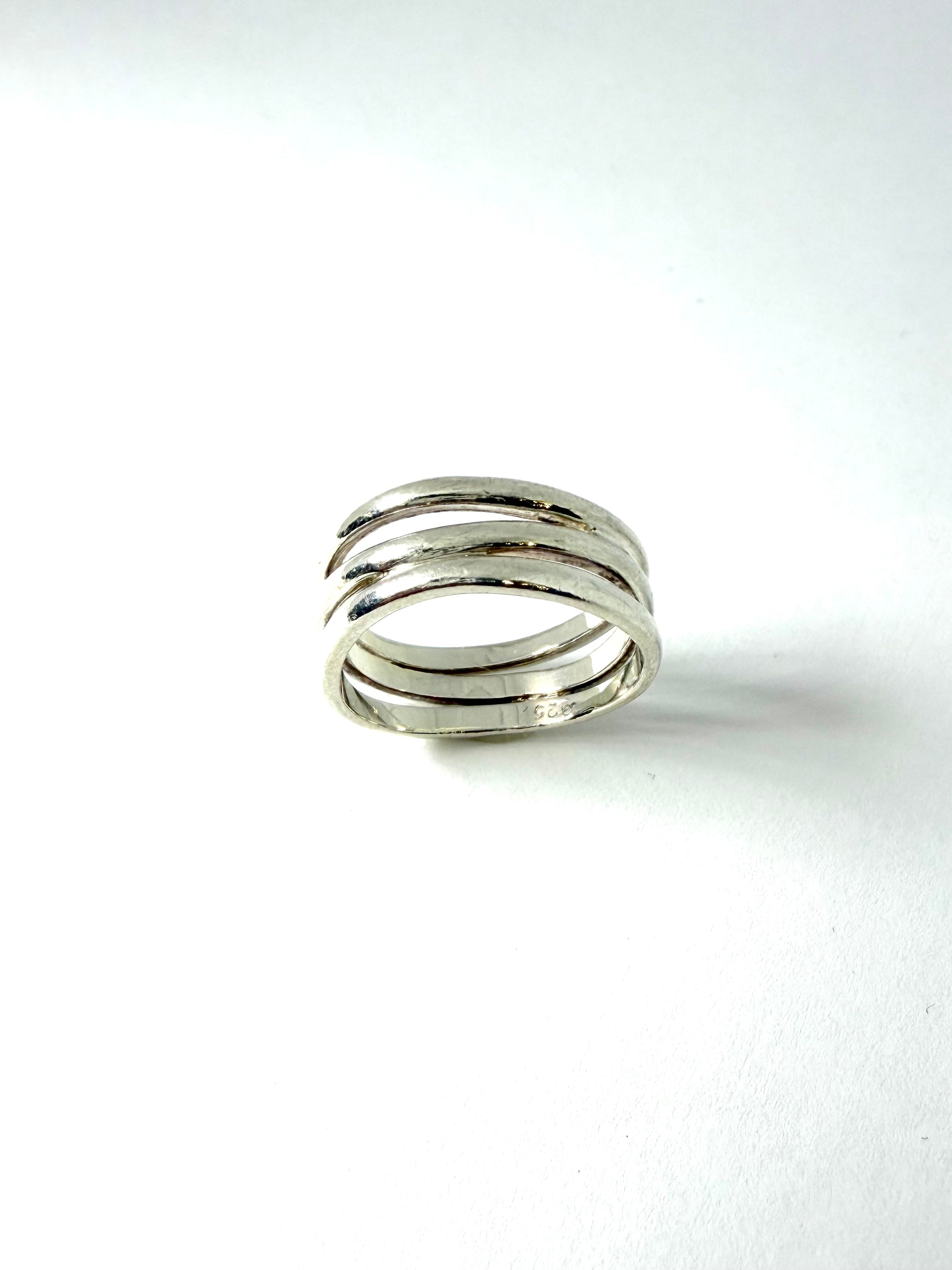 Silver designer ring