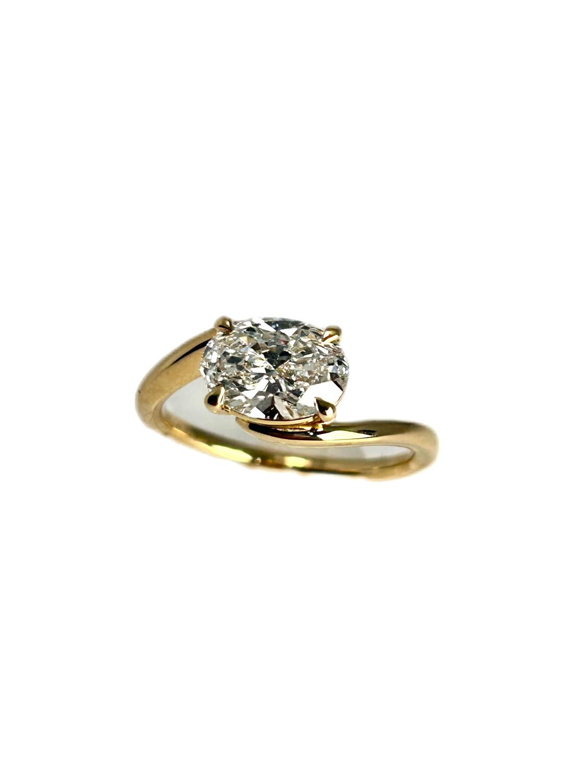 LAB DIAMOND 1.50CT OVAL ENGAGEMENT RING