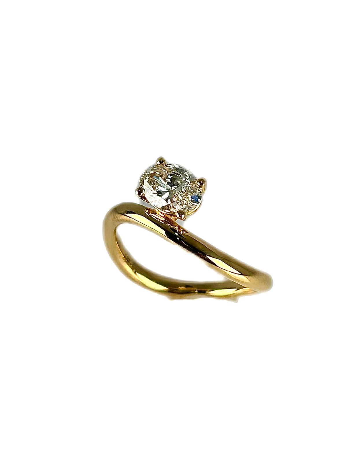18ct gold 75pt oval lab diamond ring