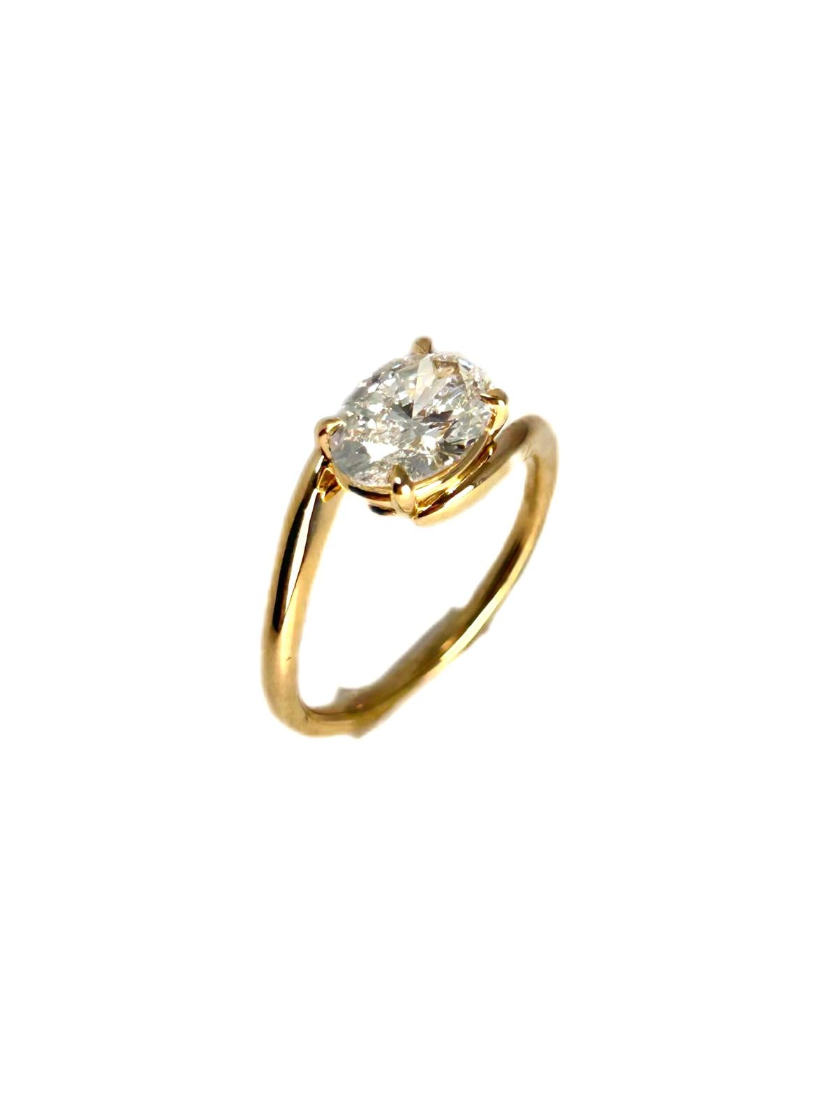 LAB DIAMOND 1.50CT OVAL ENGAGEMENT RING