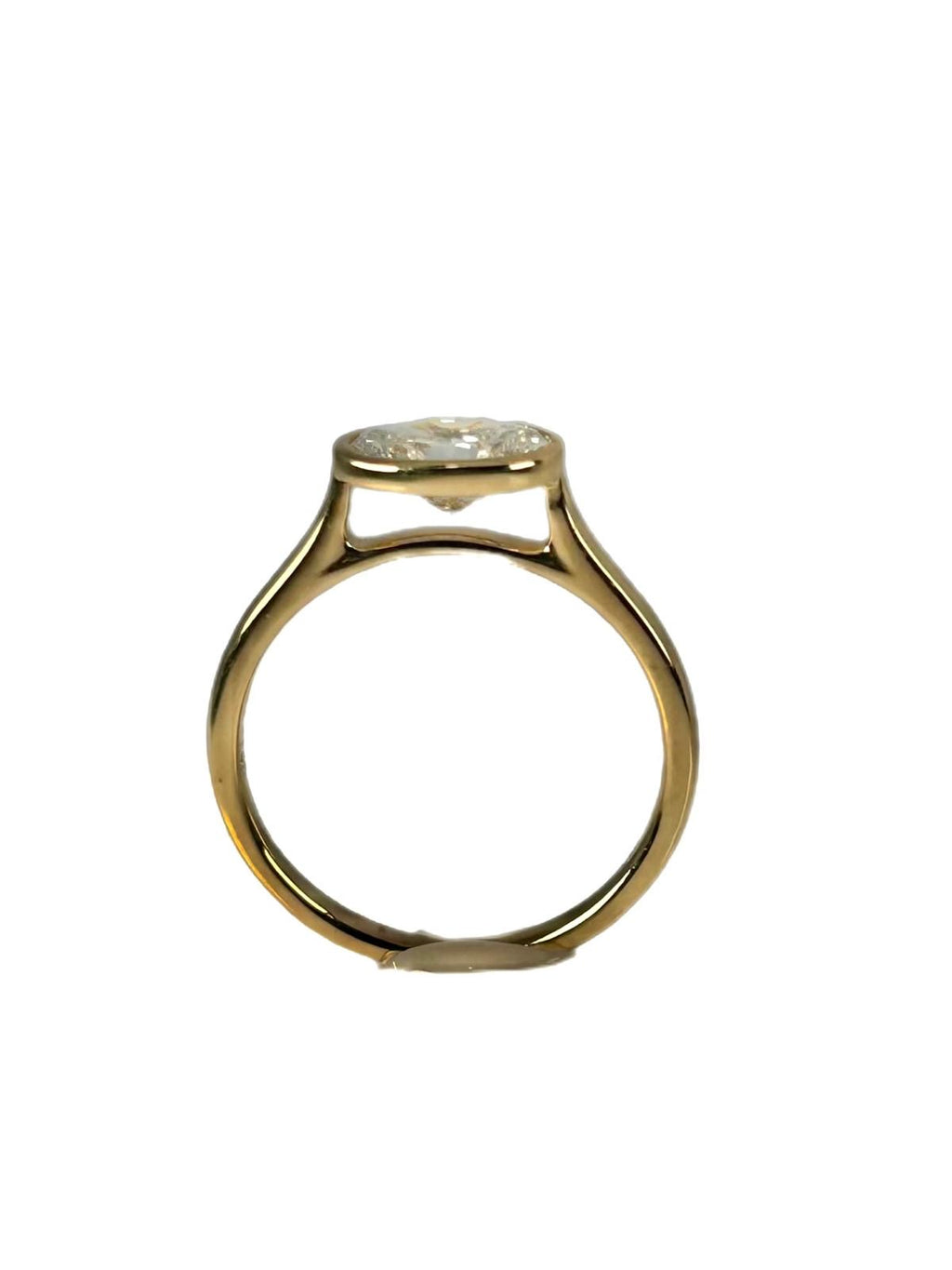Lab diamond 1.04ct oval shape solitaire ring