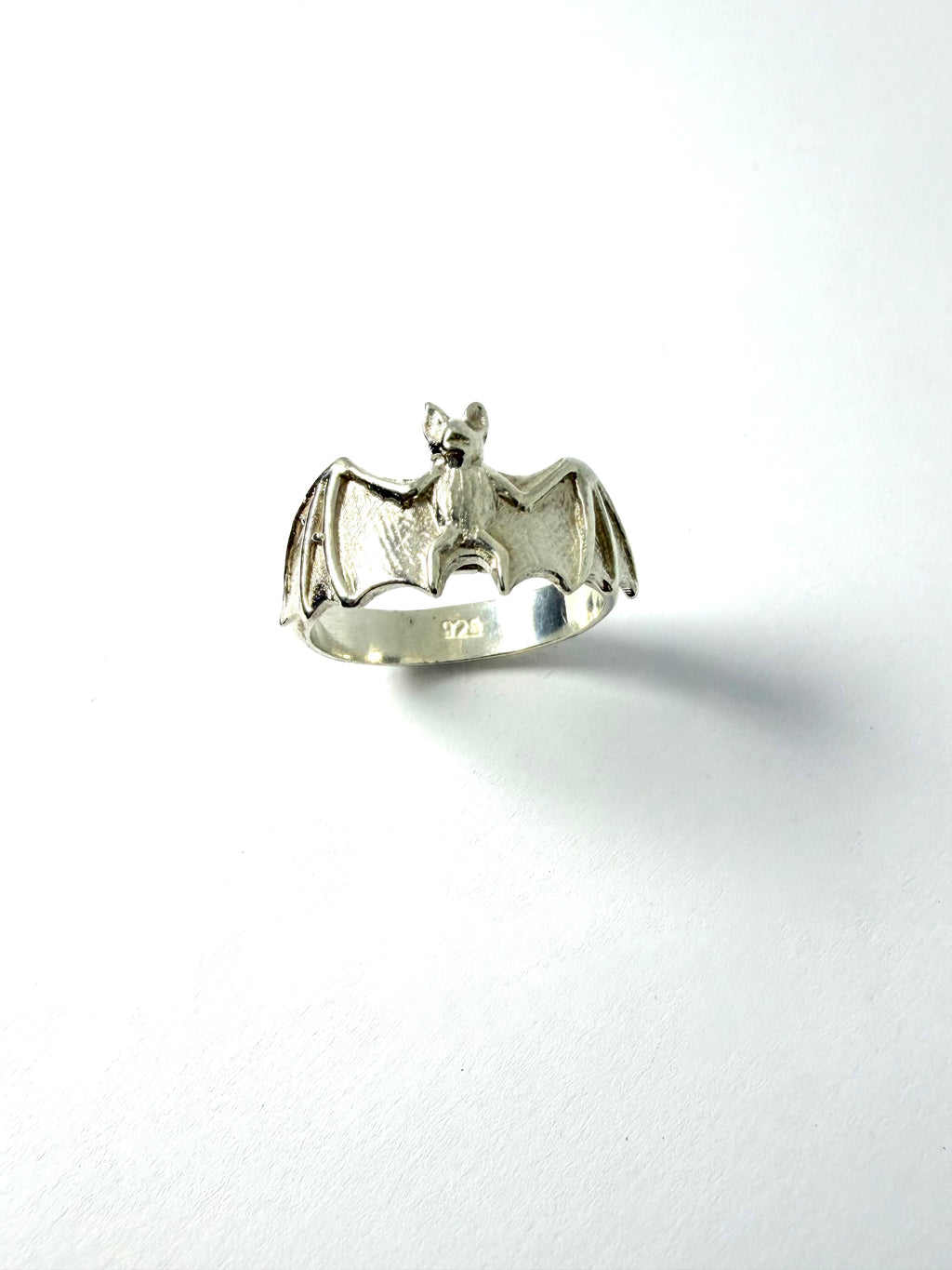 Silver bat ring