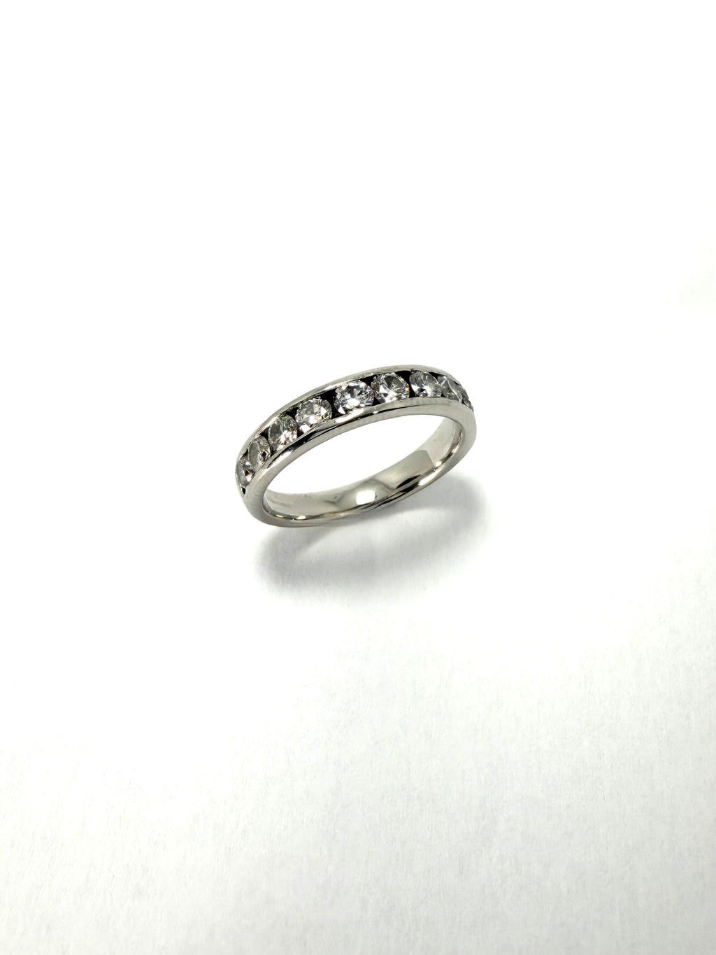 Platinum diamond channel eternity 0.70ct ring