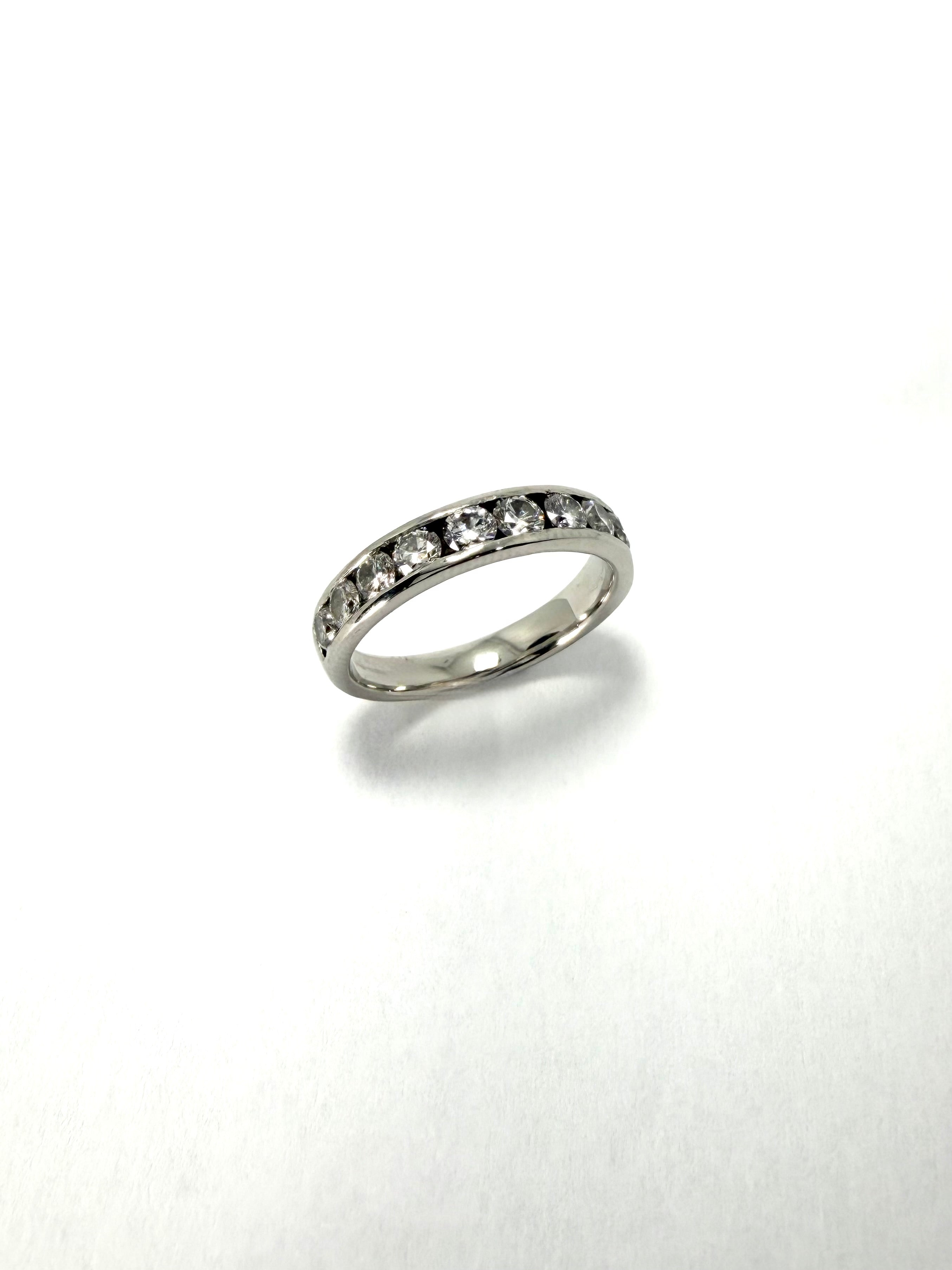 Platinum diamond channel eternity 0.70ct ring