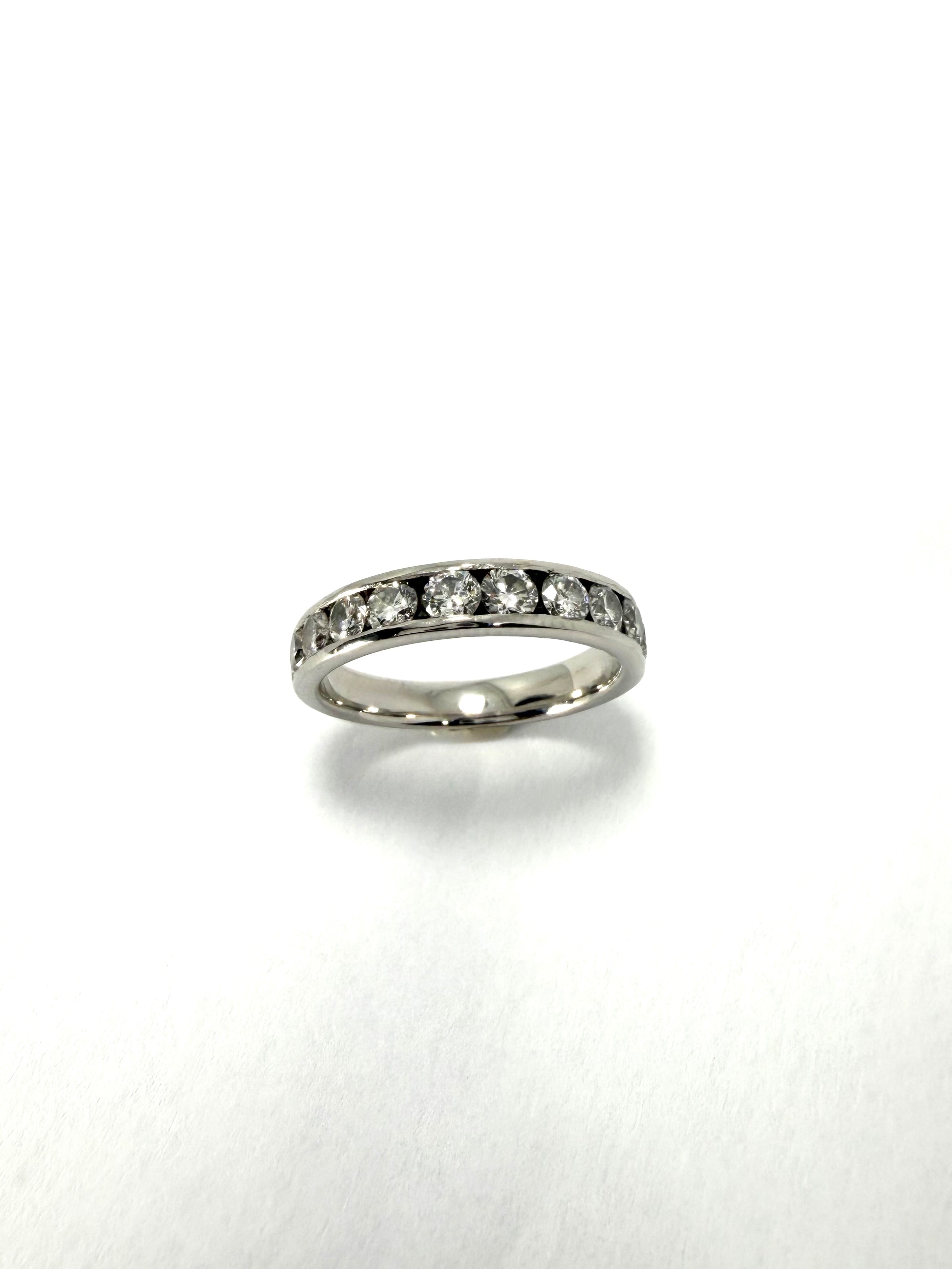 Platinum diamond channel eternity 0.70ct ring