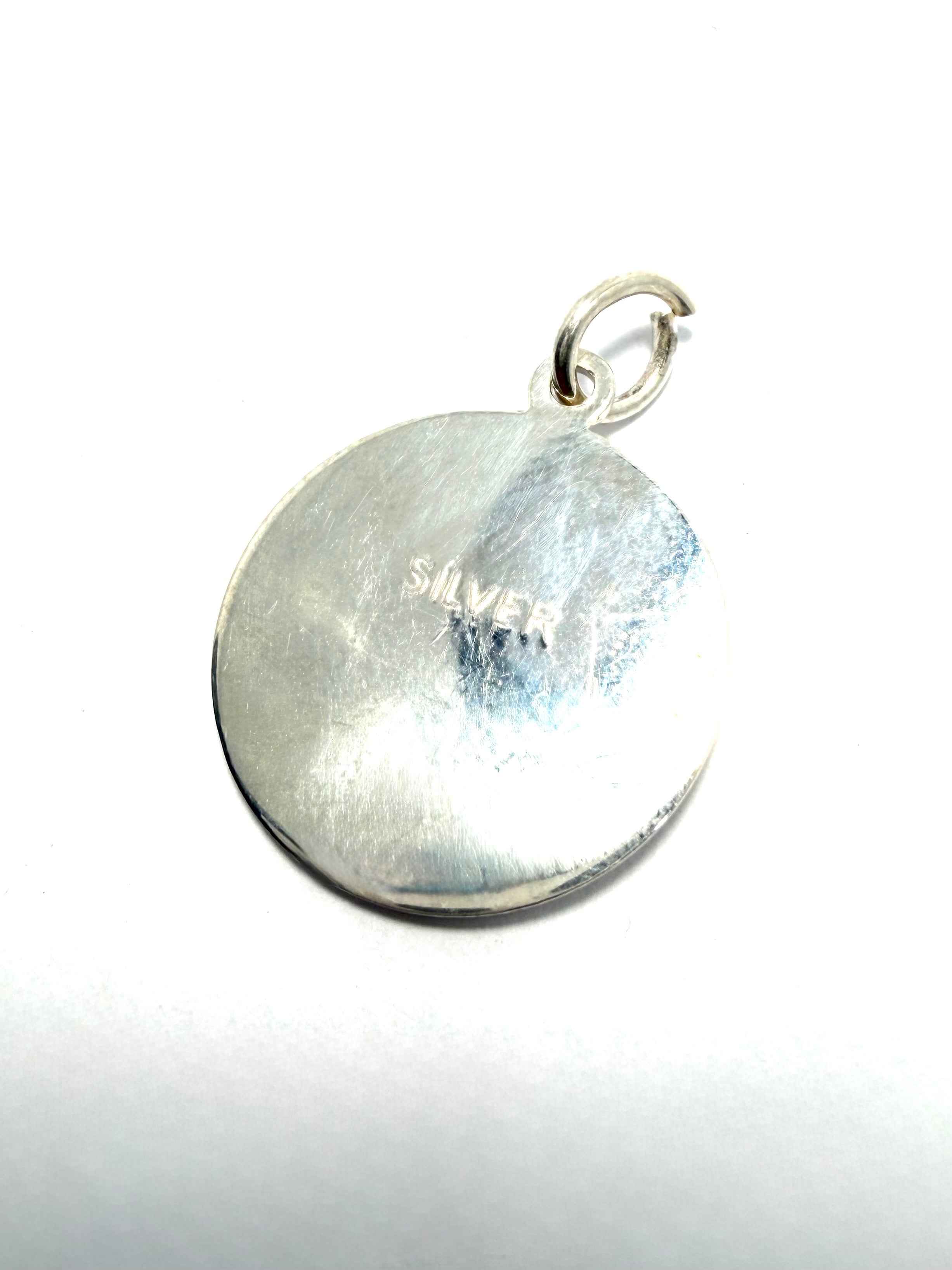 Silver st christopher pendant