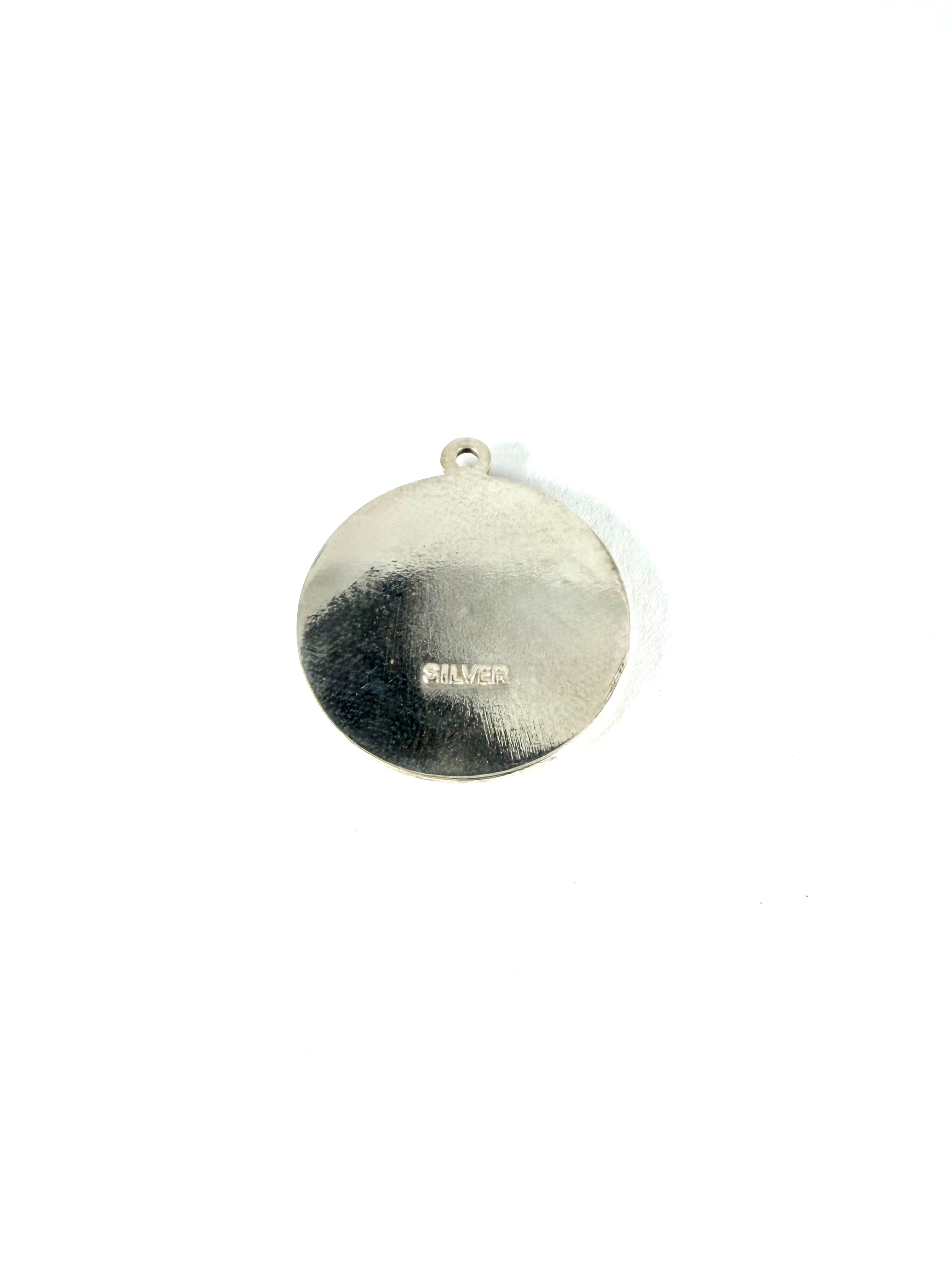 Silver st christopher pendant