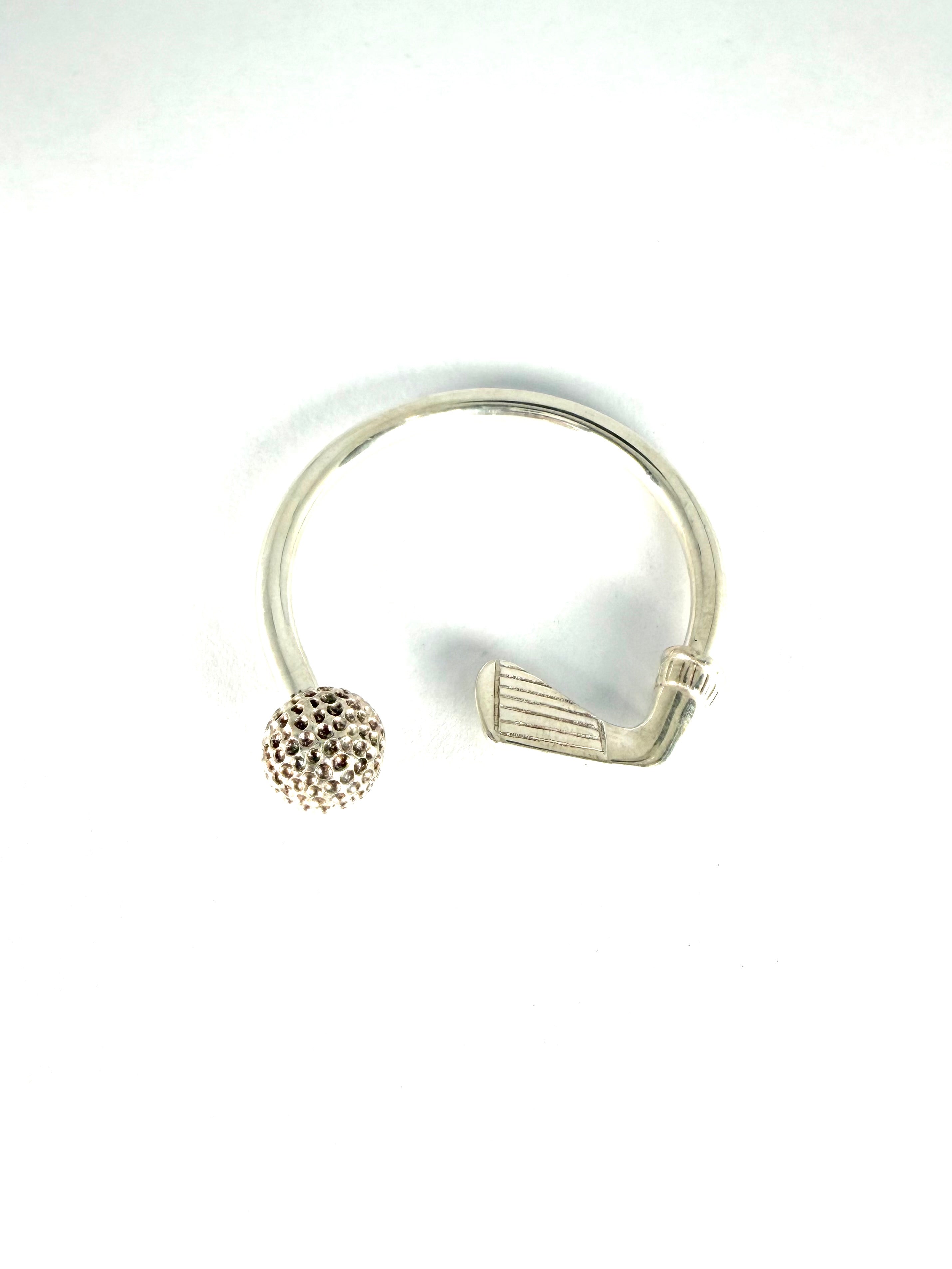 Tiffany & co silver golf club and ball keychain