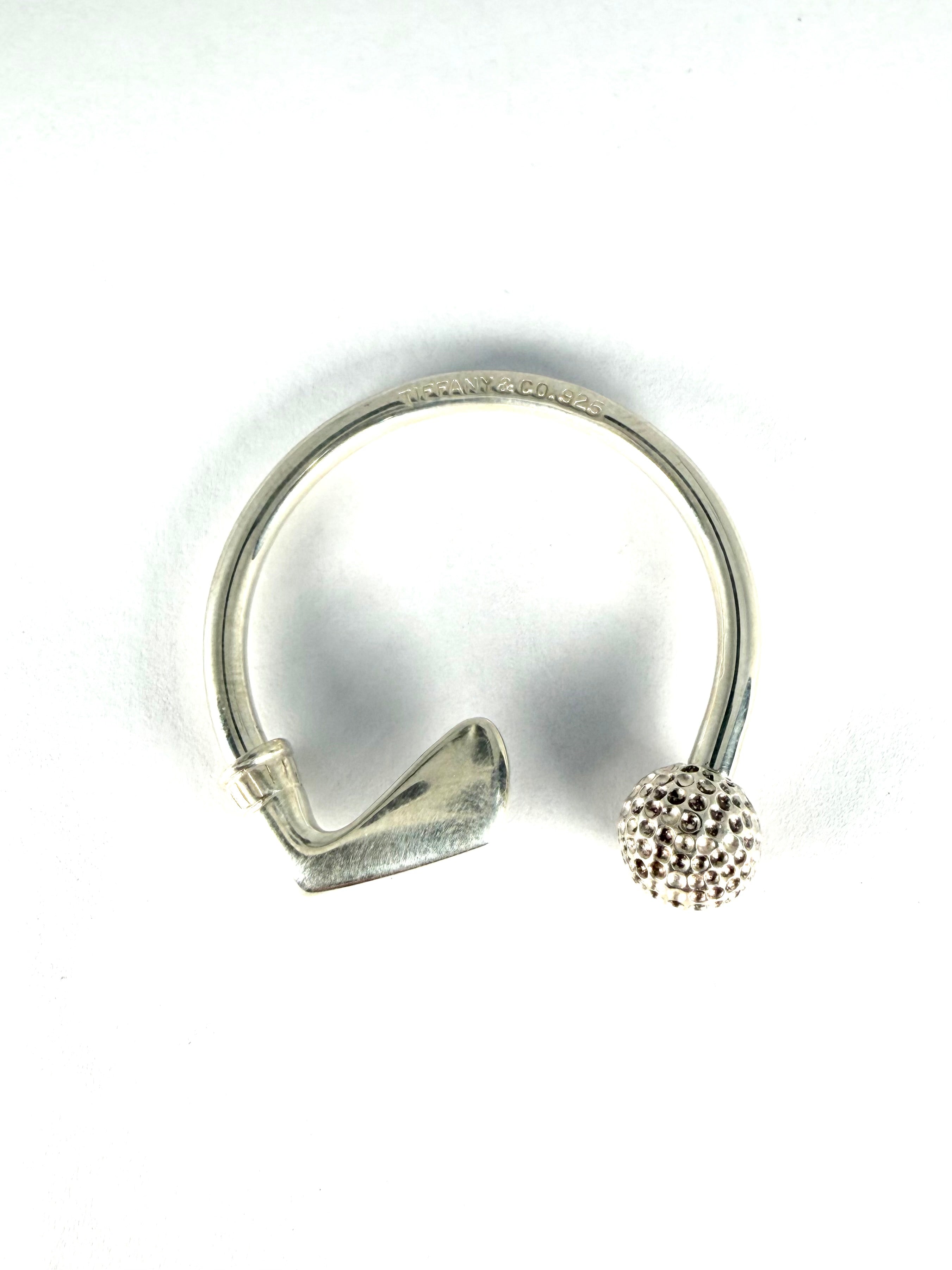 Tiffany & co silver golf club and ball keychain
