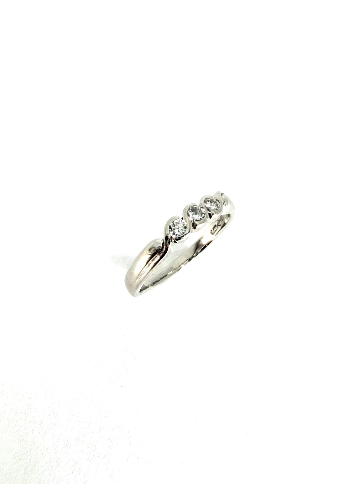 Platinum and diamond 3 stone ring