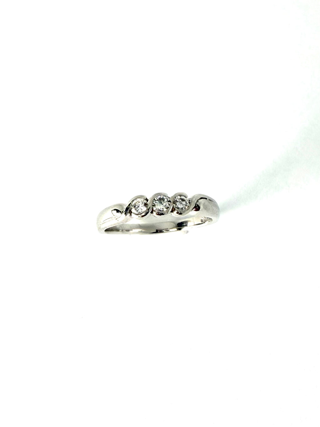 Platinum and diamond 3 stone ring