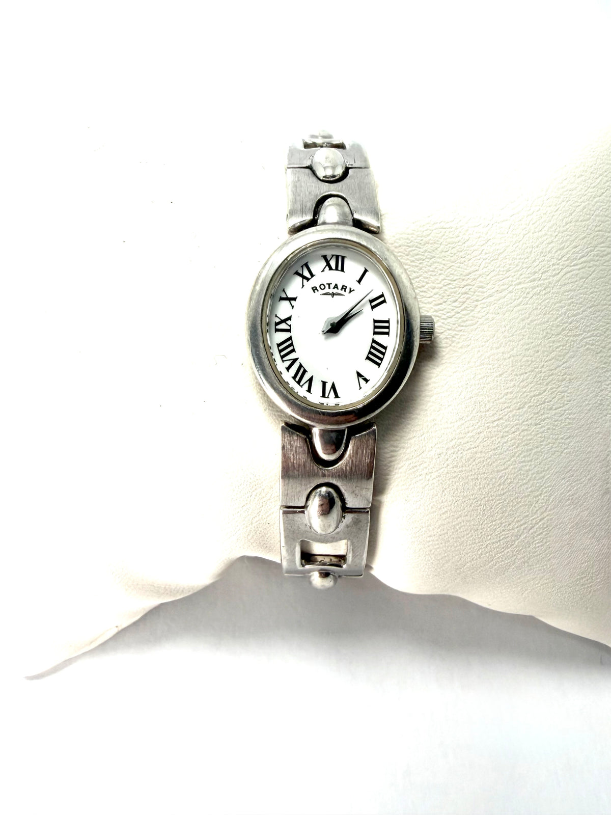 Rotary sterling silver quartz watch
