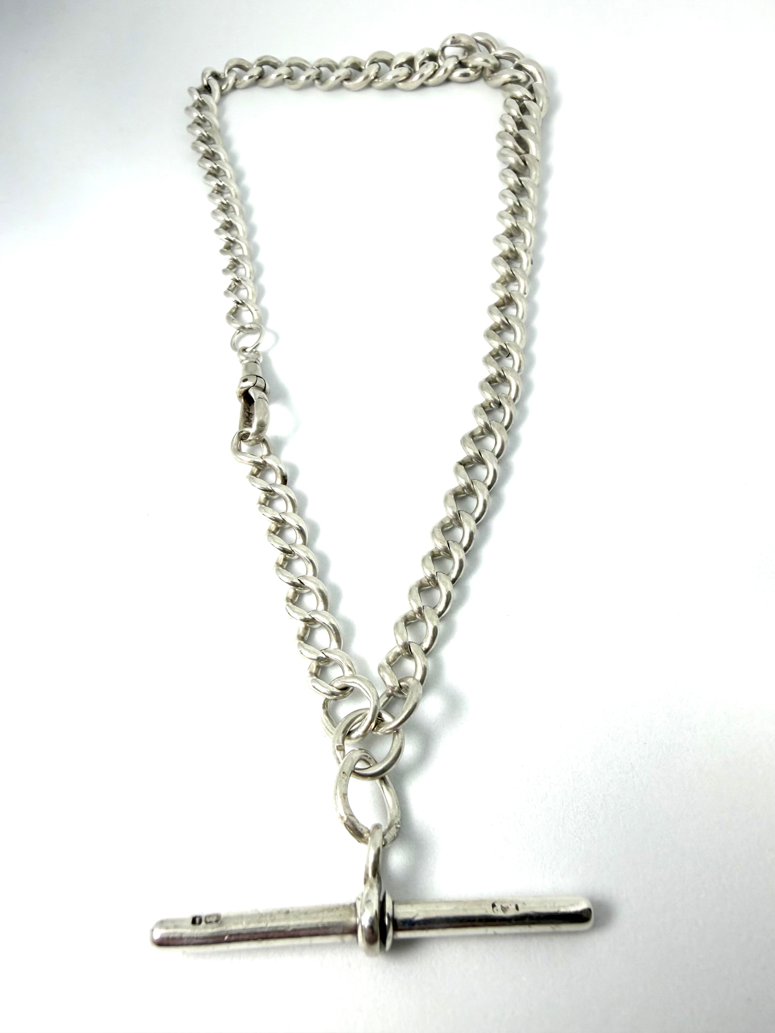 Silver T-bar necklace