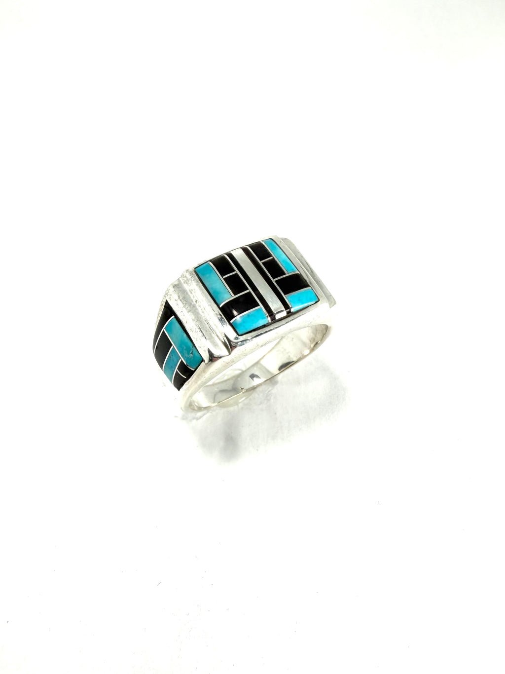 Silver native american designed ring