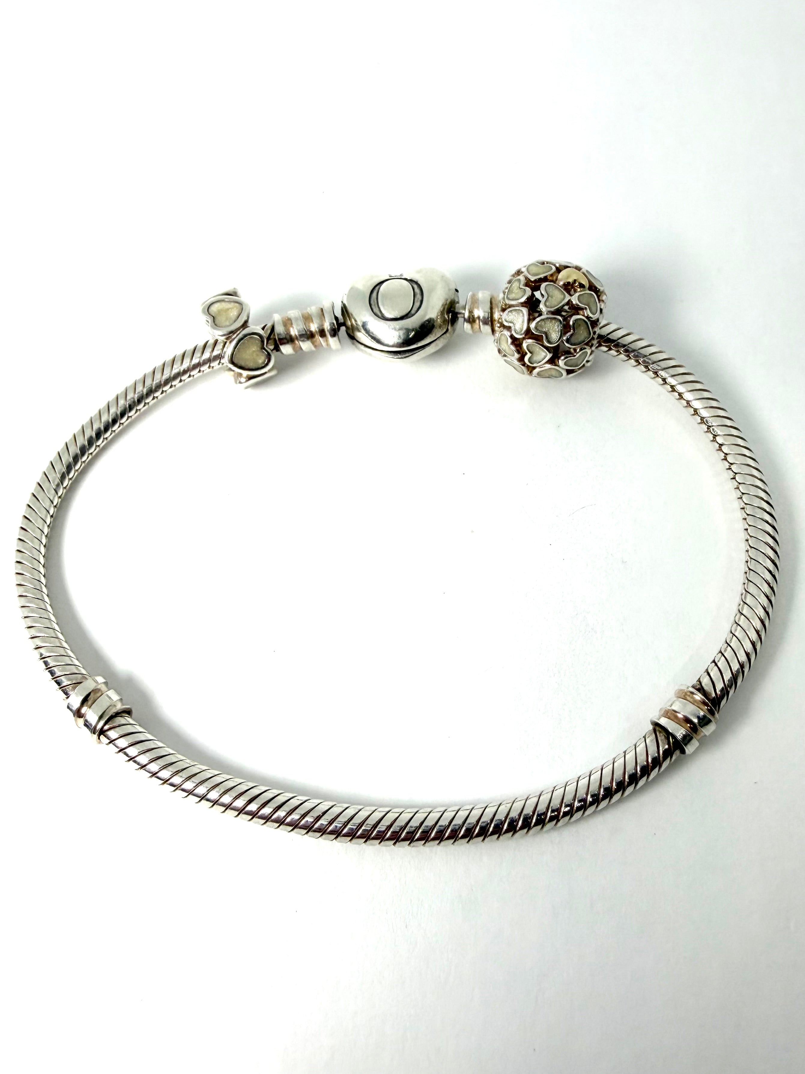 Silver pandora bracelet