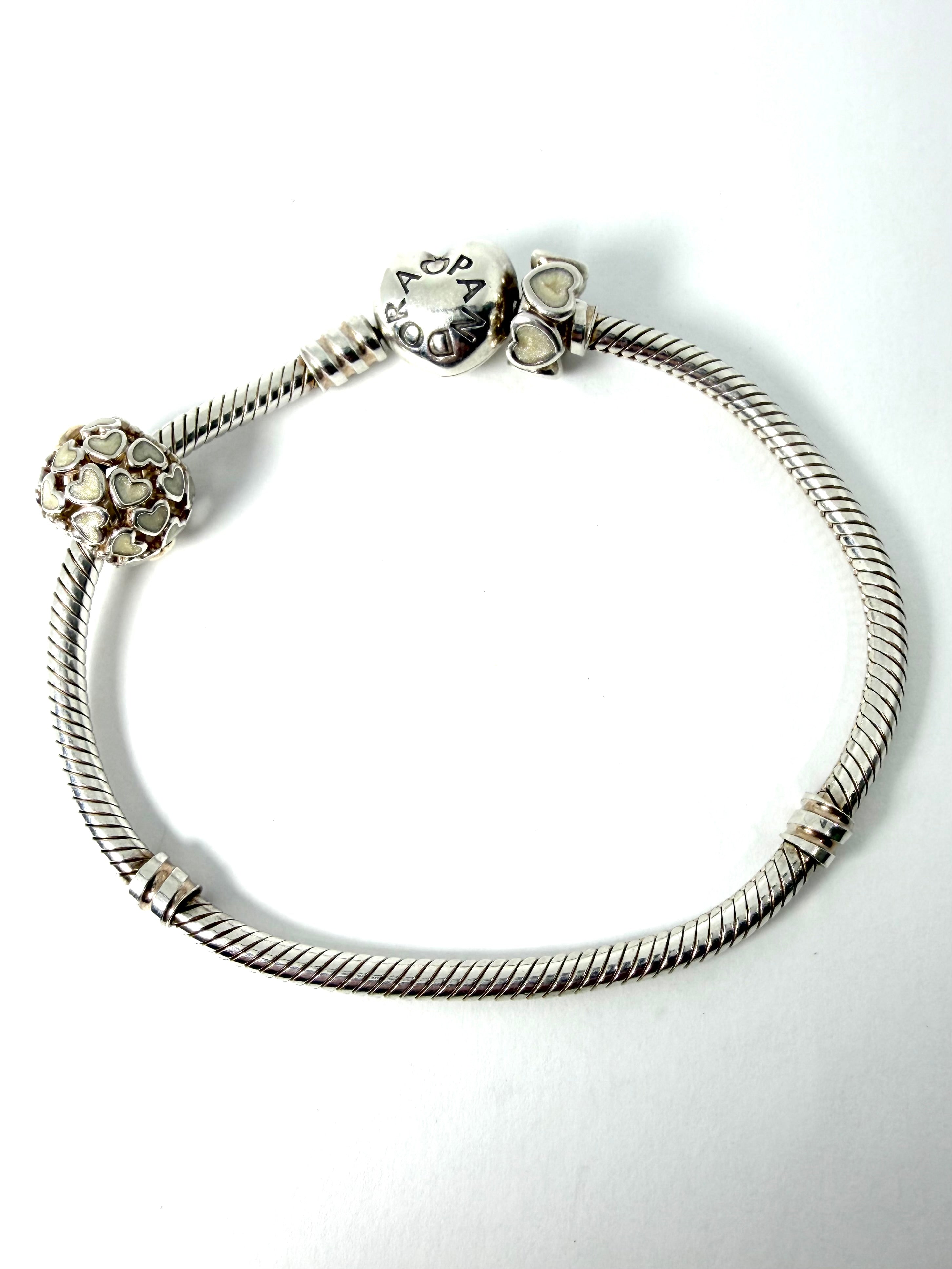 Silver pandora bracelet