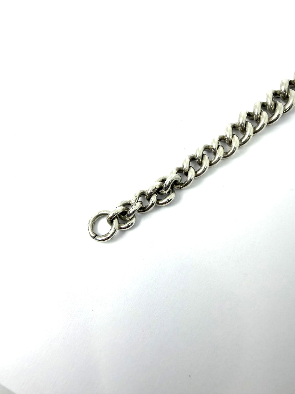 Silver curb chain bracelet