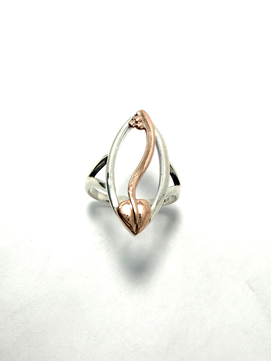 Clogau gold silver 9ct rose gold ring