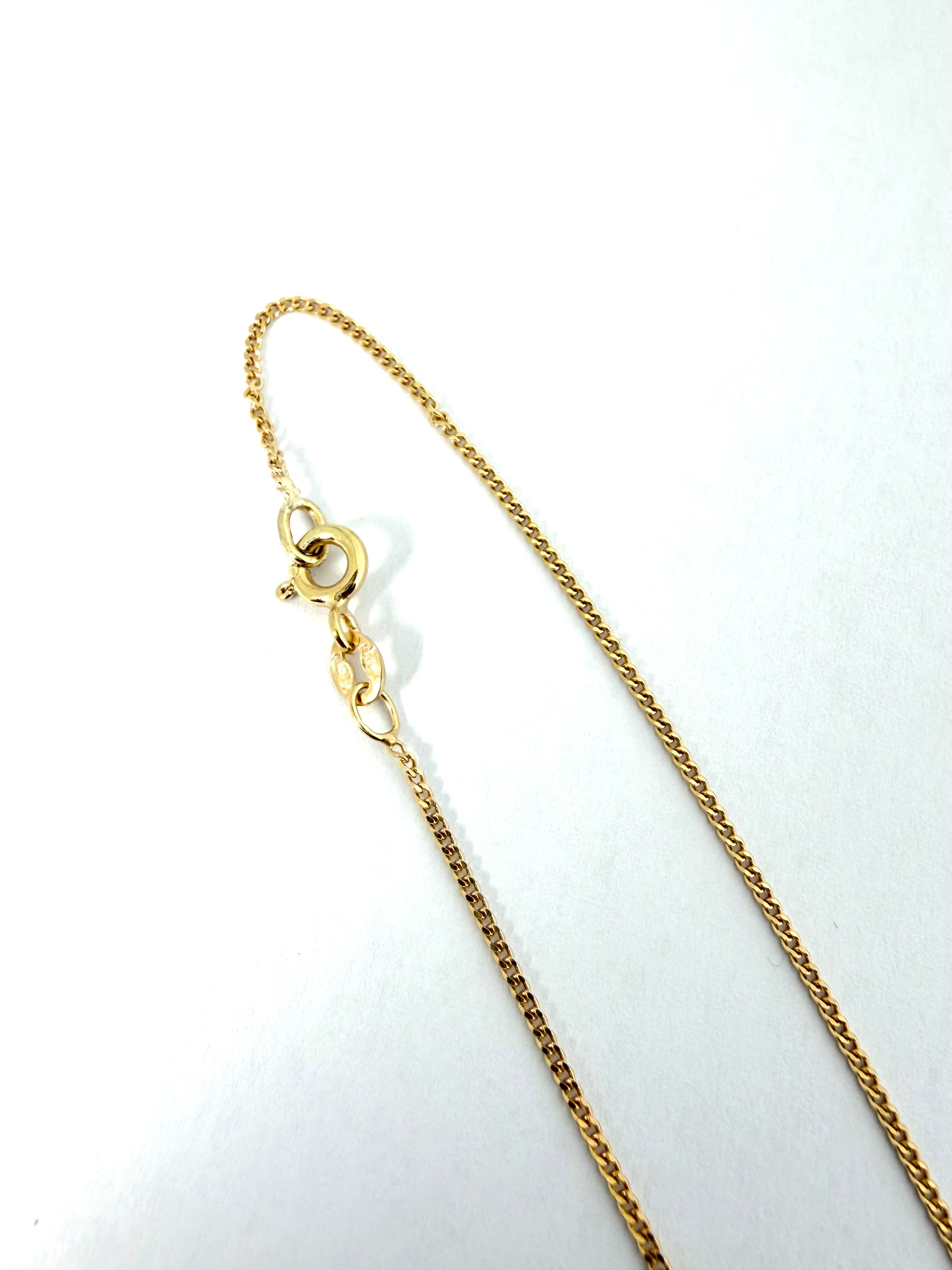 9ct yellow gold chain and cross