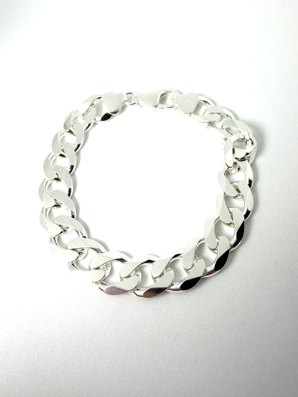 Silver gents curb bracelet