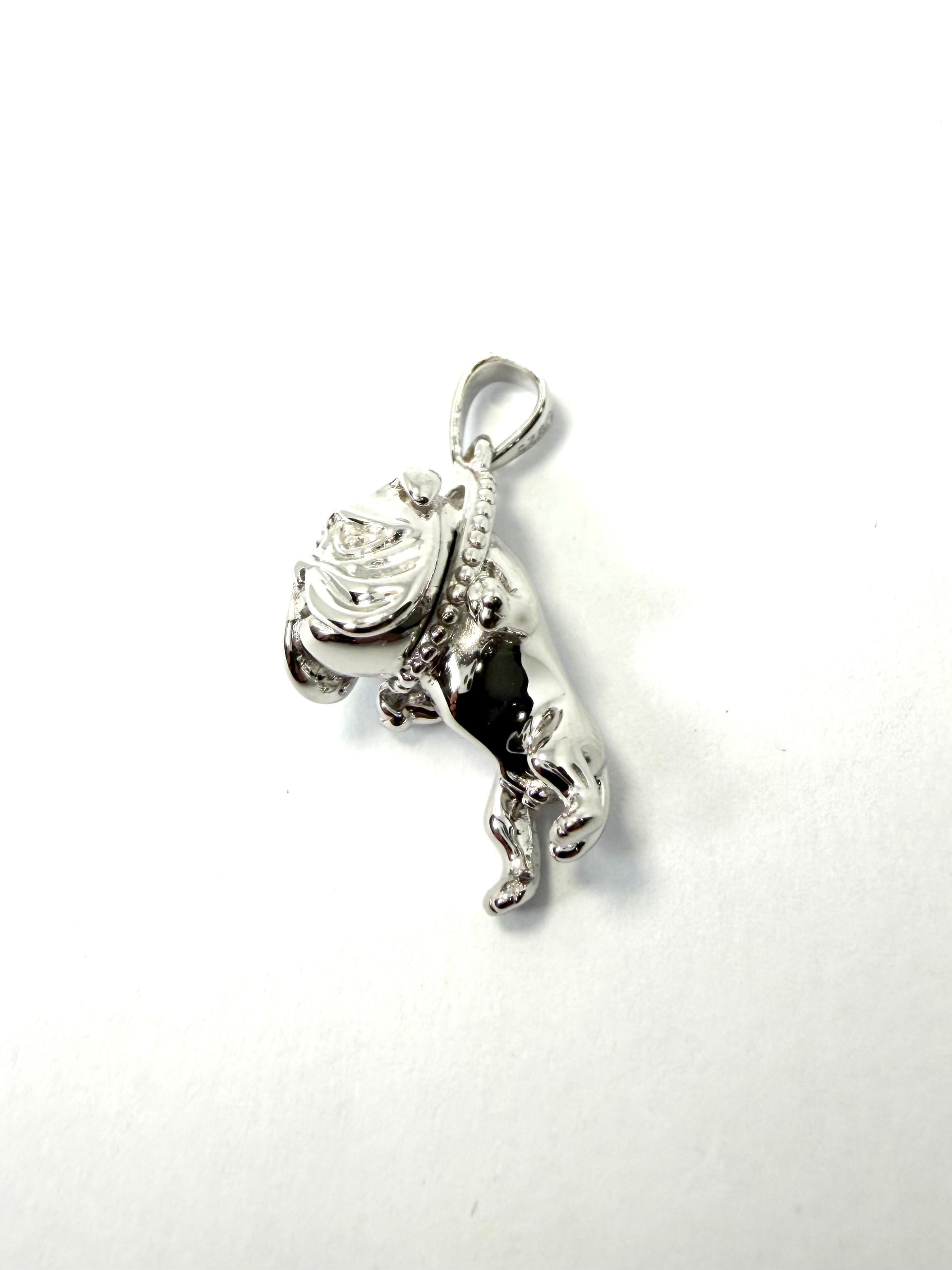 Silver dog pendant