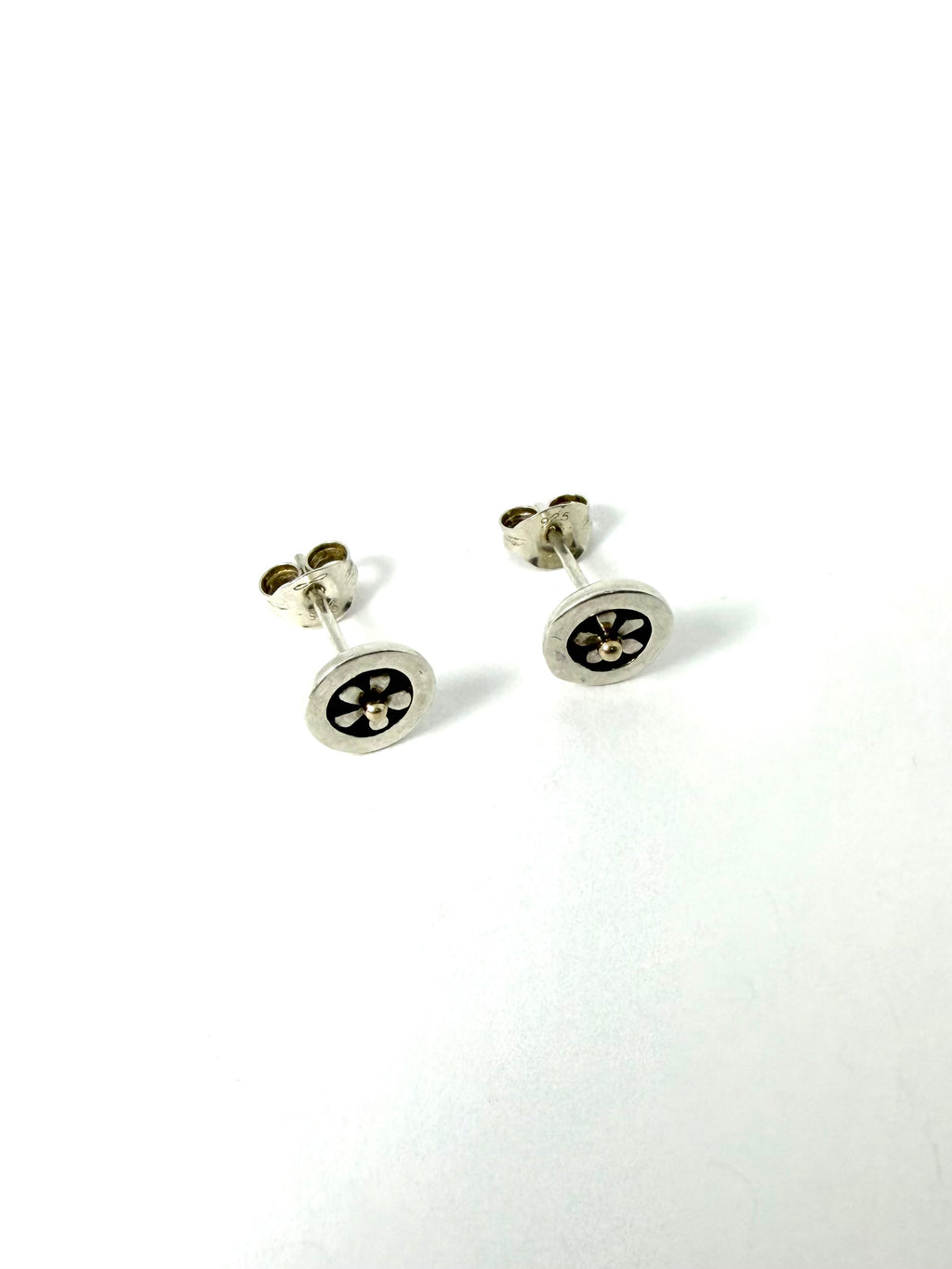 Silver flower studs