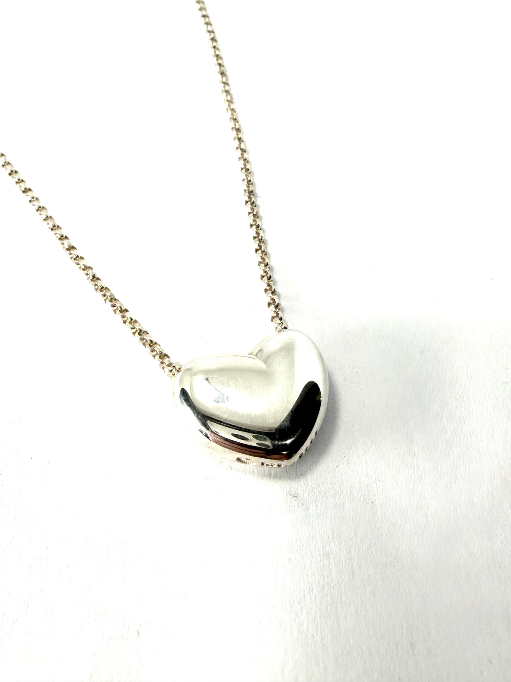 Silver George Jenson heart pendant necklace