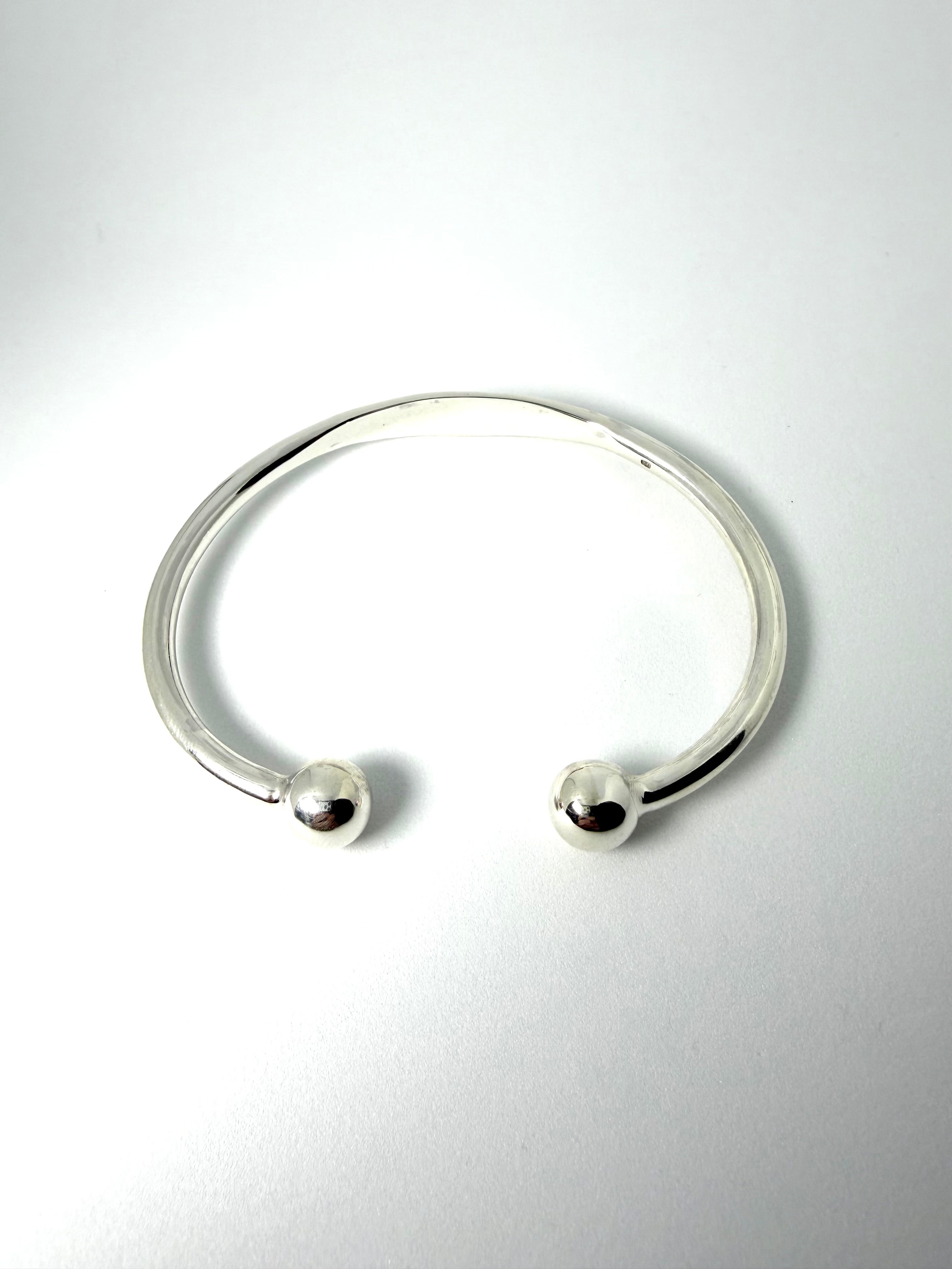 Silver id torq bangle