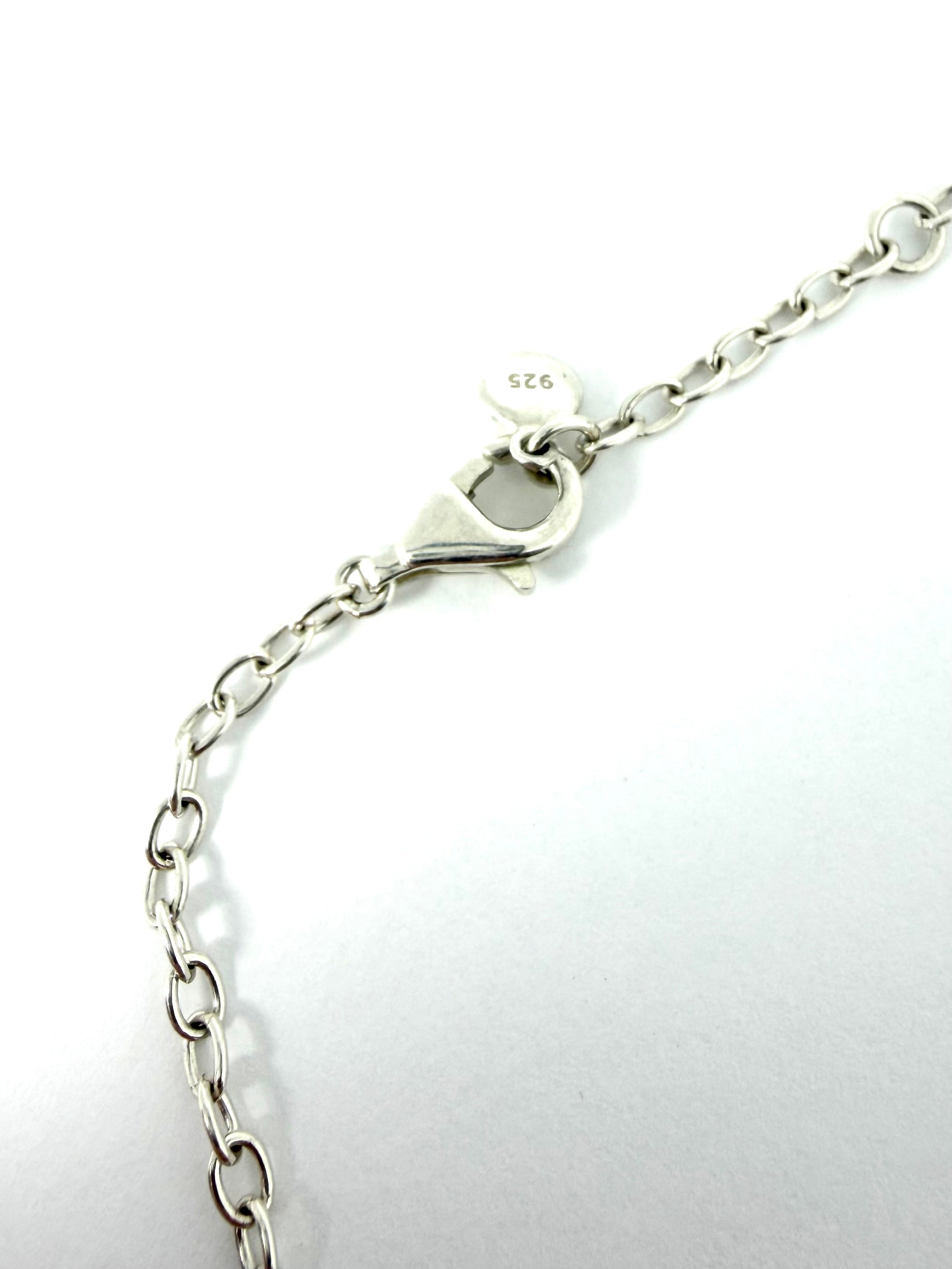 Silver malachite bracelet