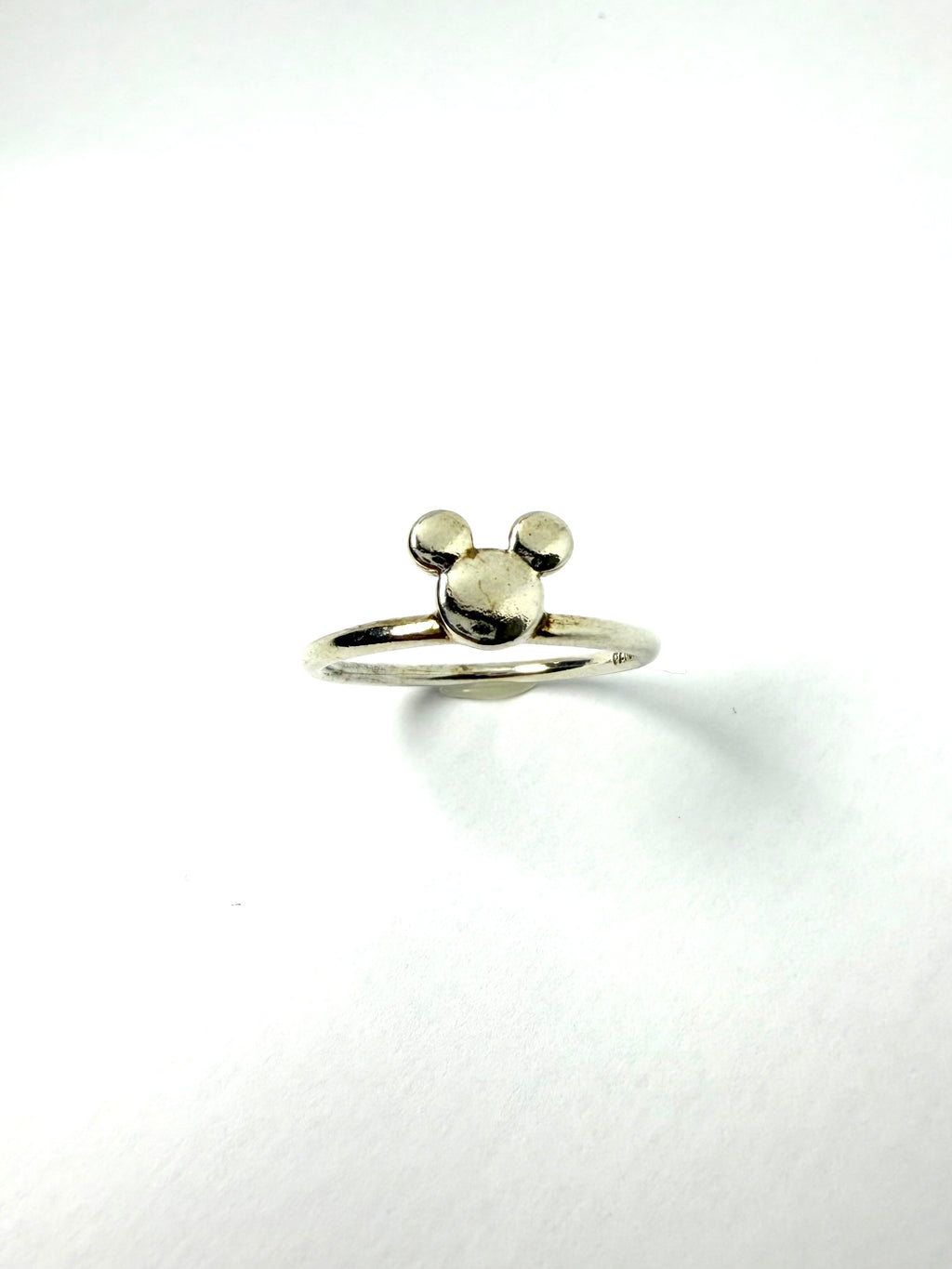 Silver mickey mouse ring
