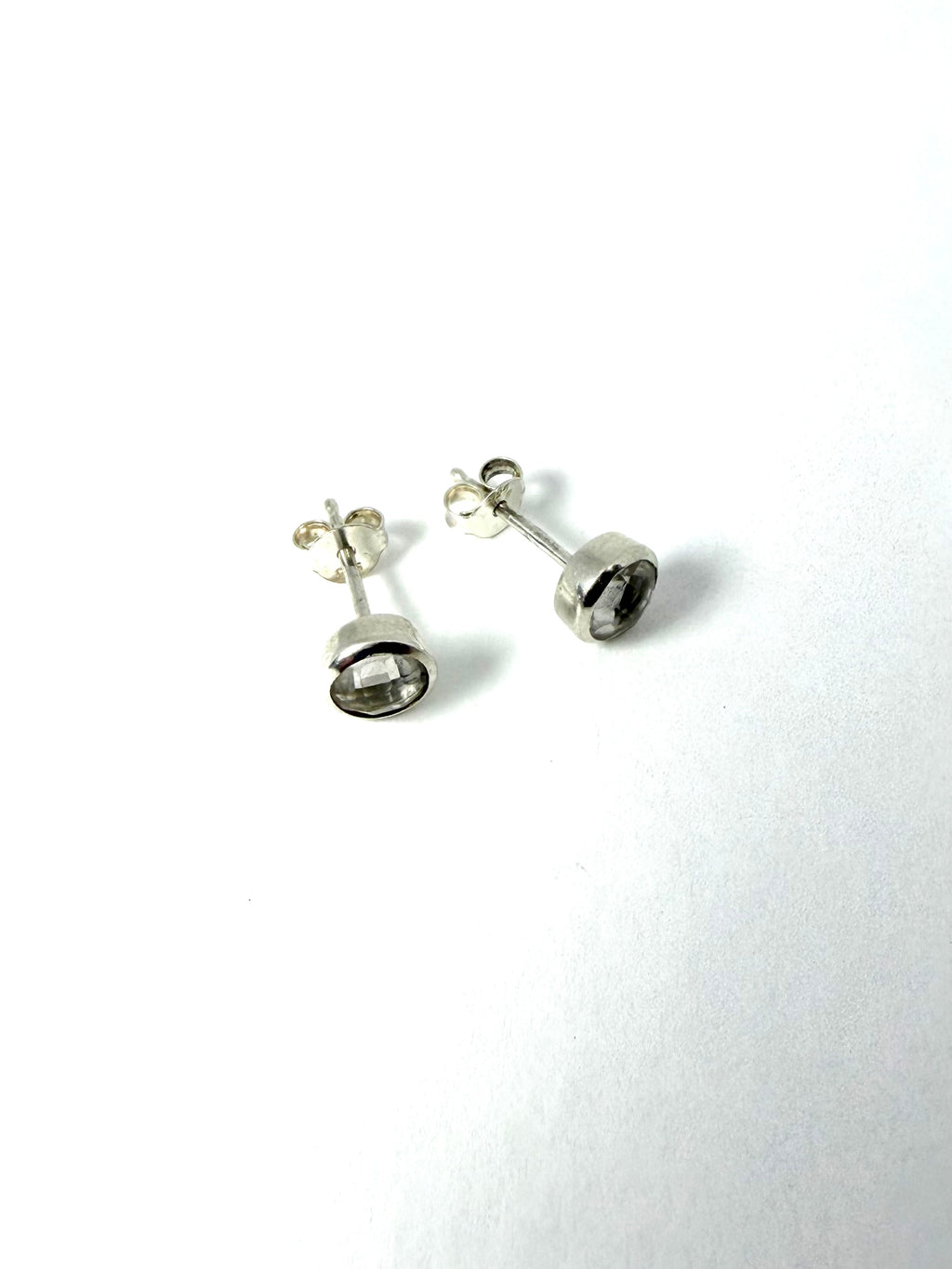 Silver moonstone earrings