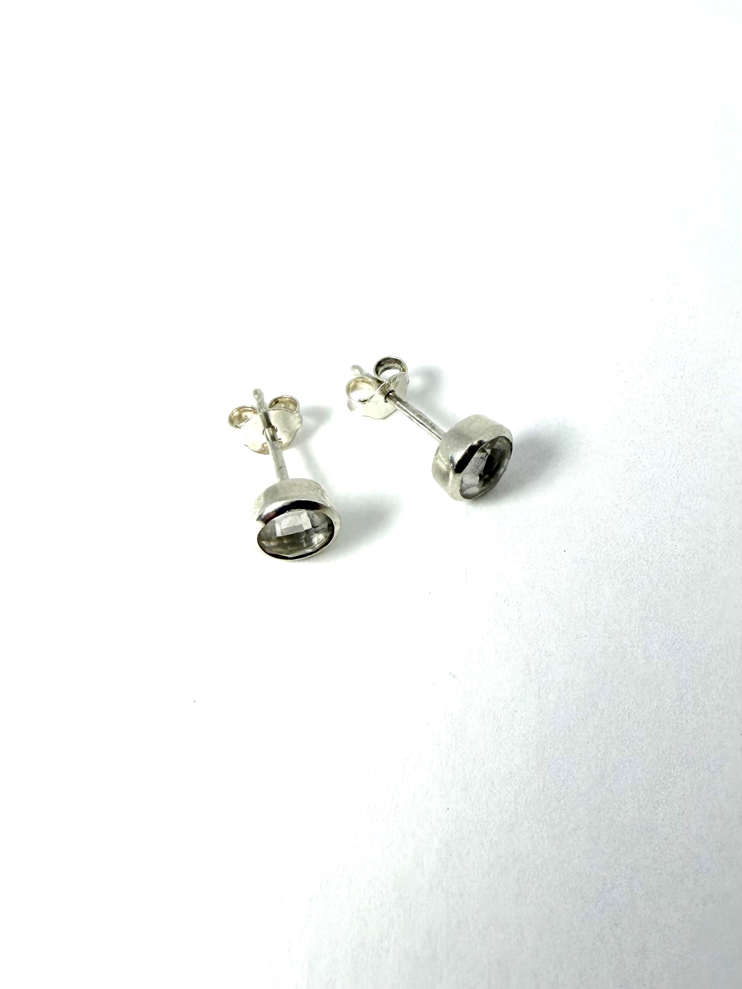 Silver moonstone earrings