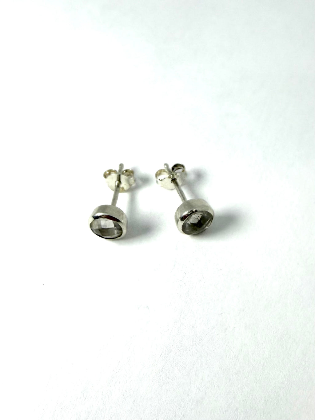 Silver moonstone earrings