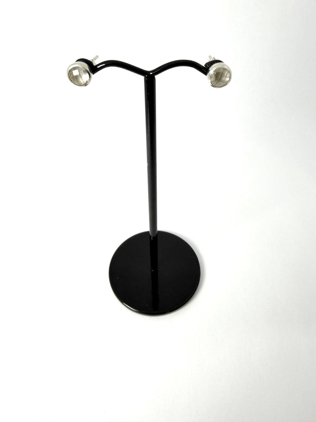 Silver moonstone earrings