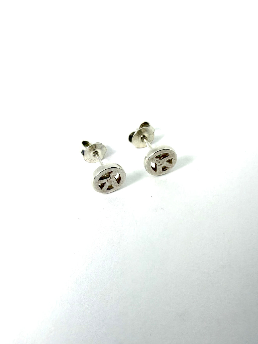 Silver peace studs