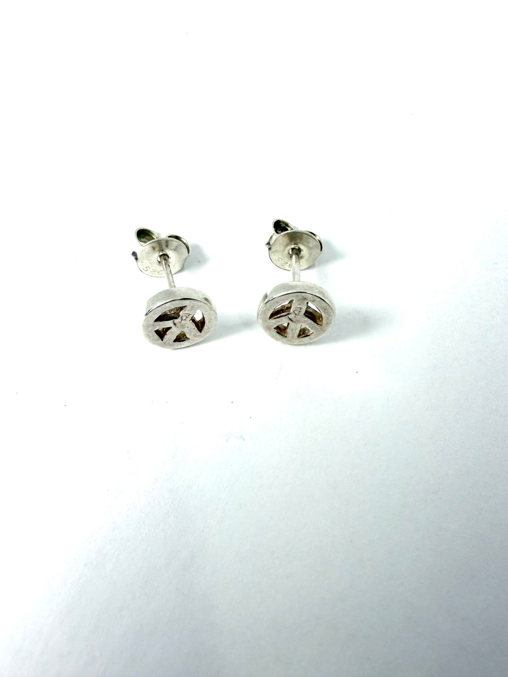 Silver peace studs