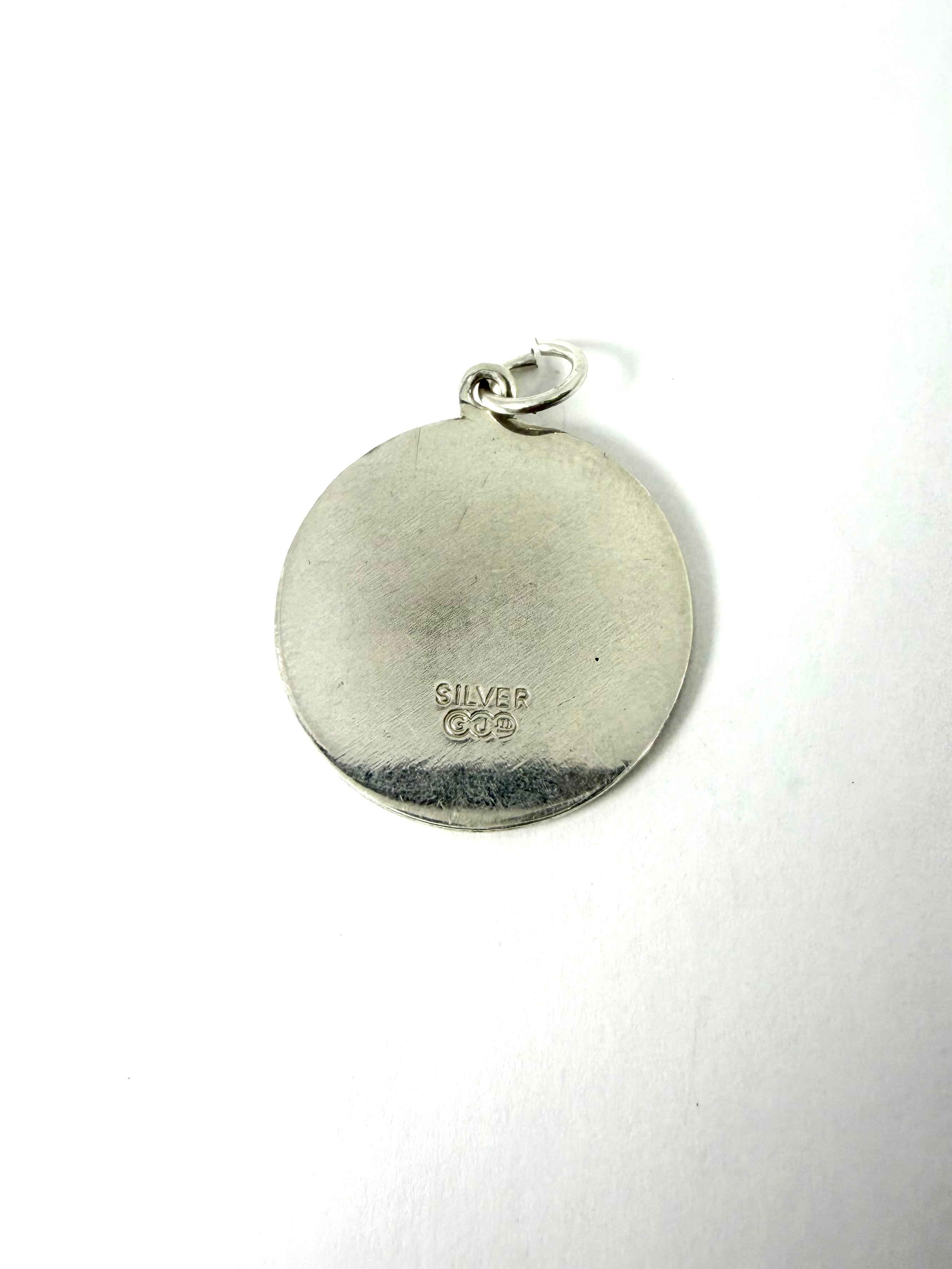 Silver st christopher pendant