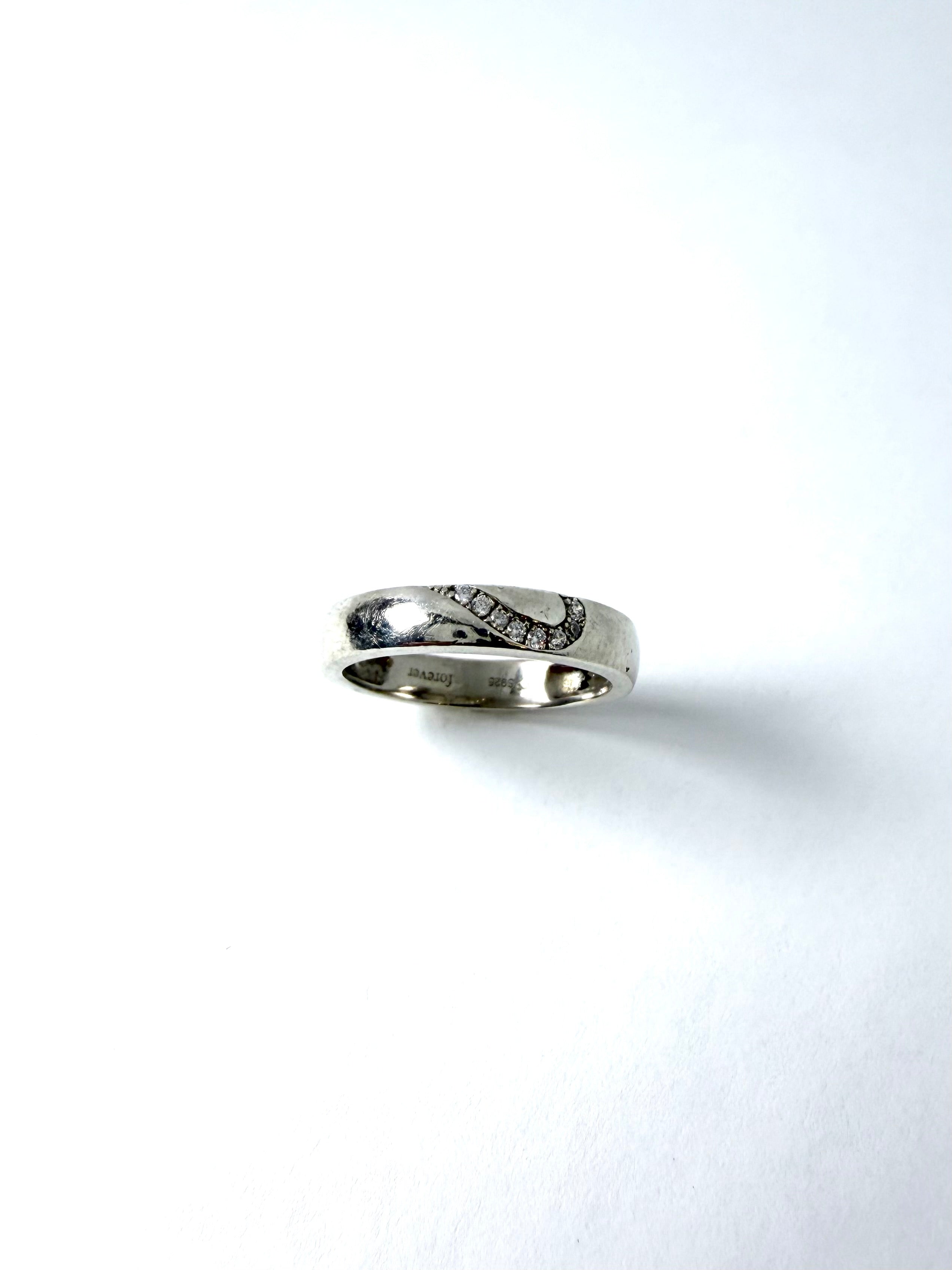 Silver designer ring