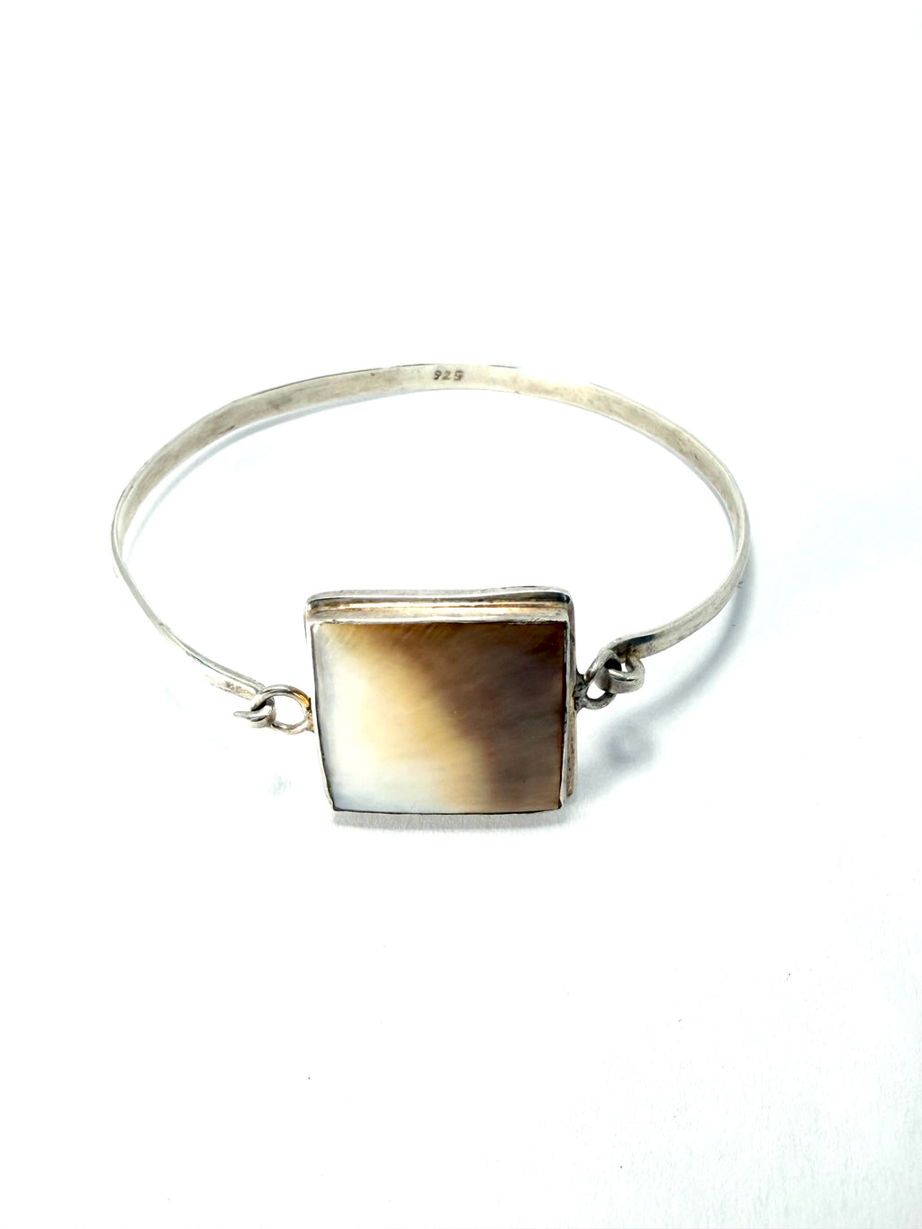 Silver shell bangle