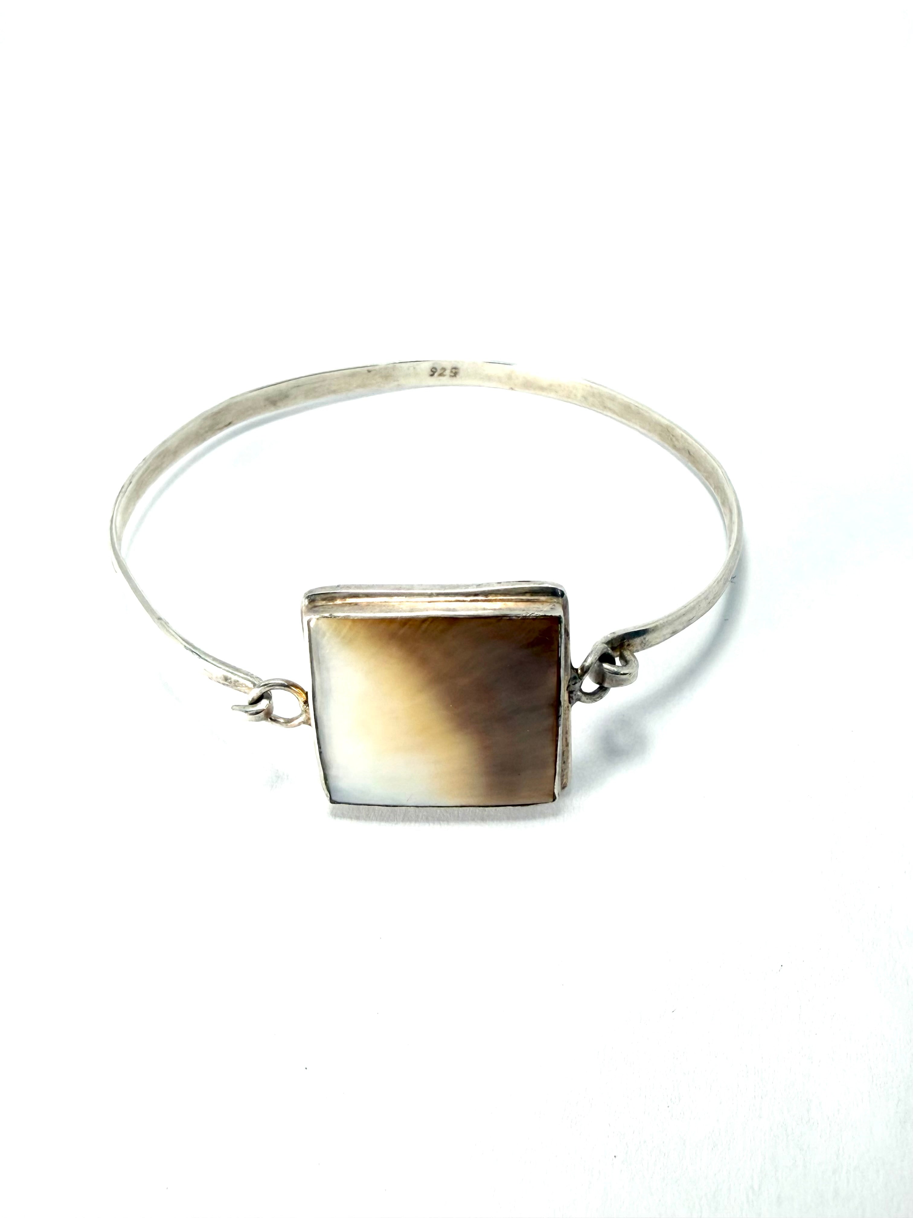 Silver shell bangle