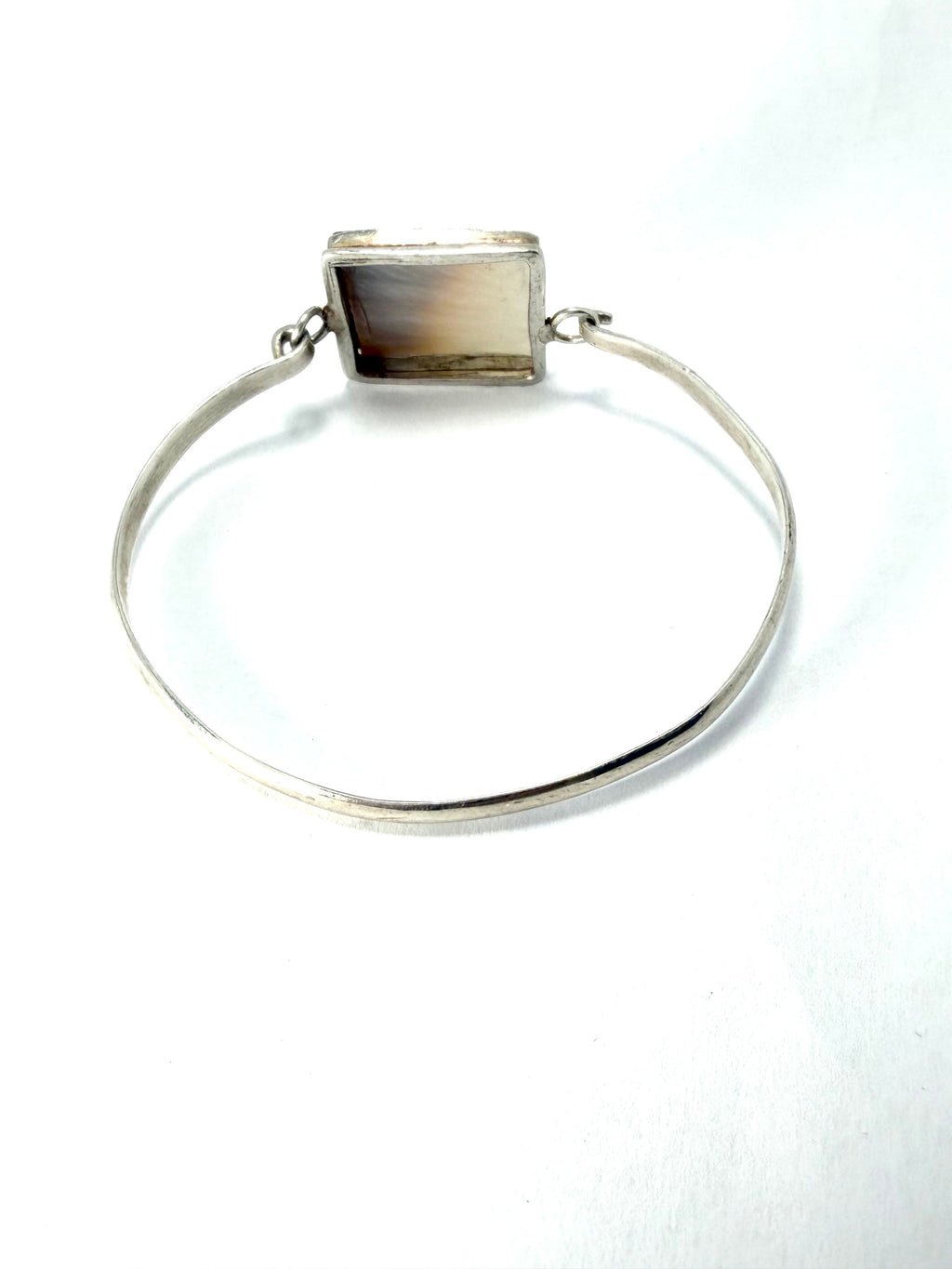 Silver shell bangle