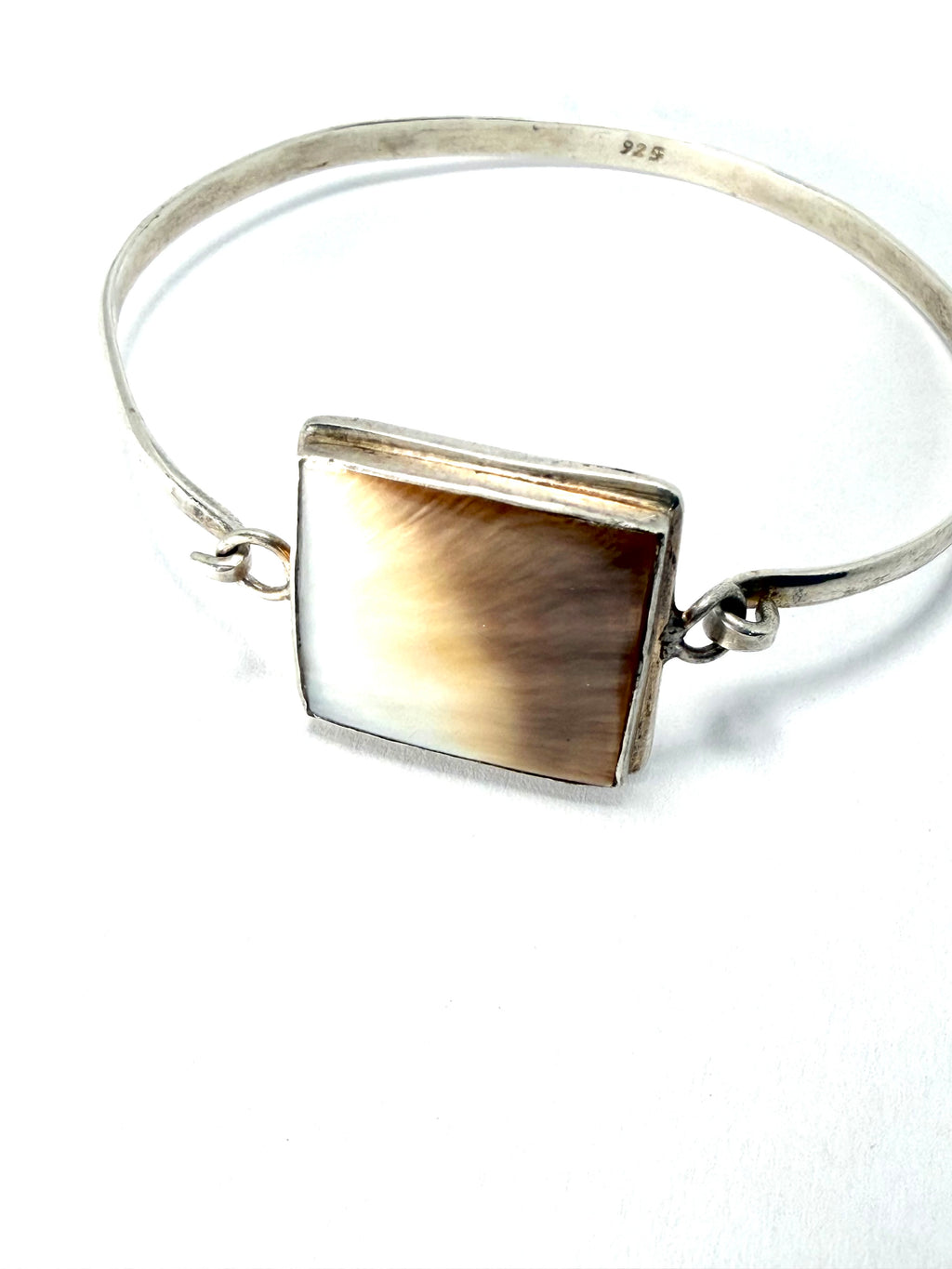 Silver shell bangle