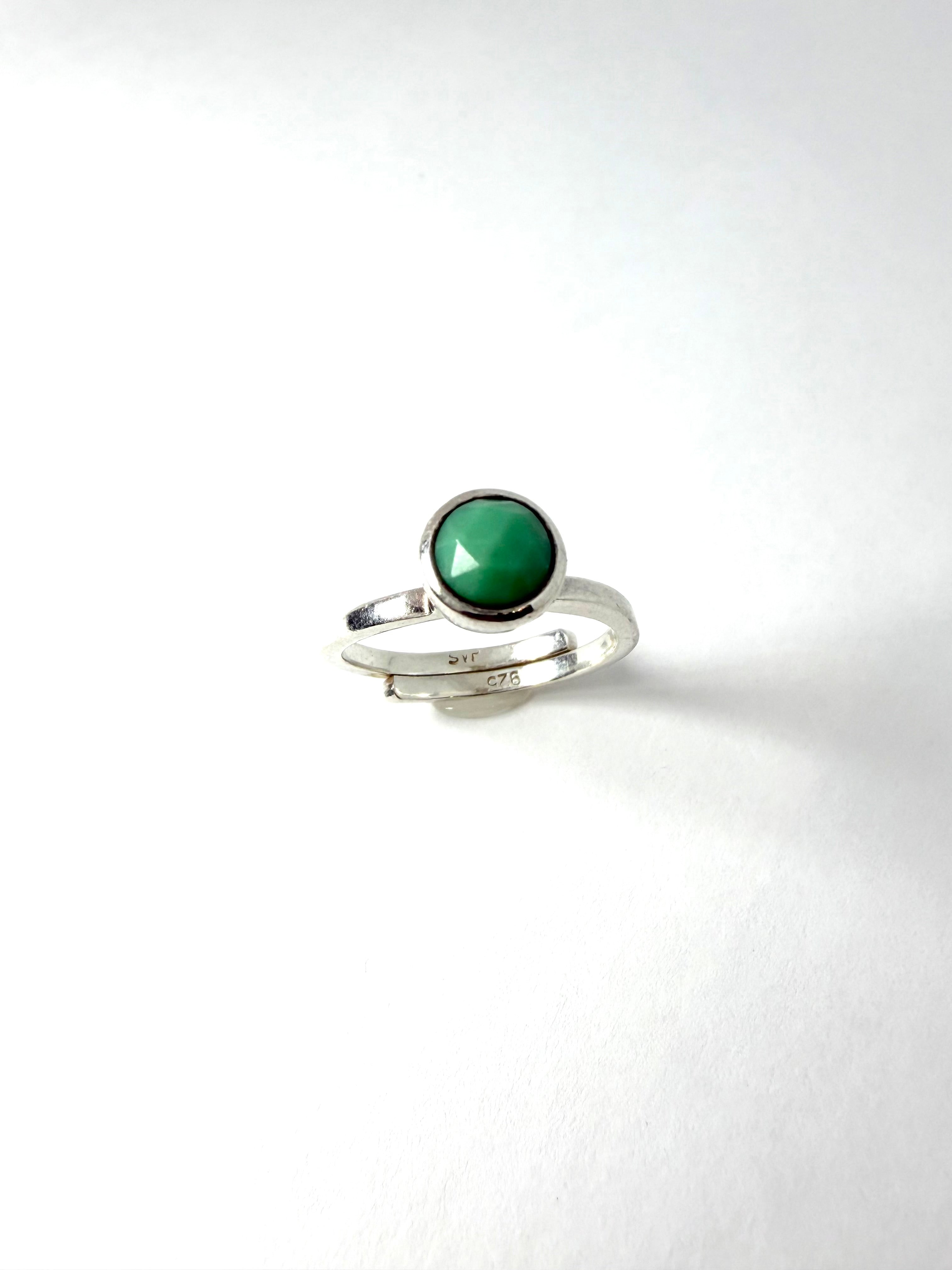 Silver turquoise stone ring