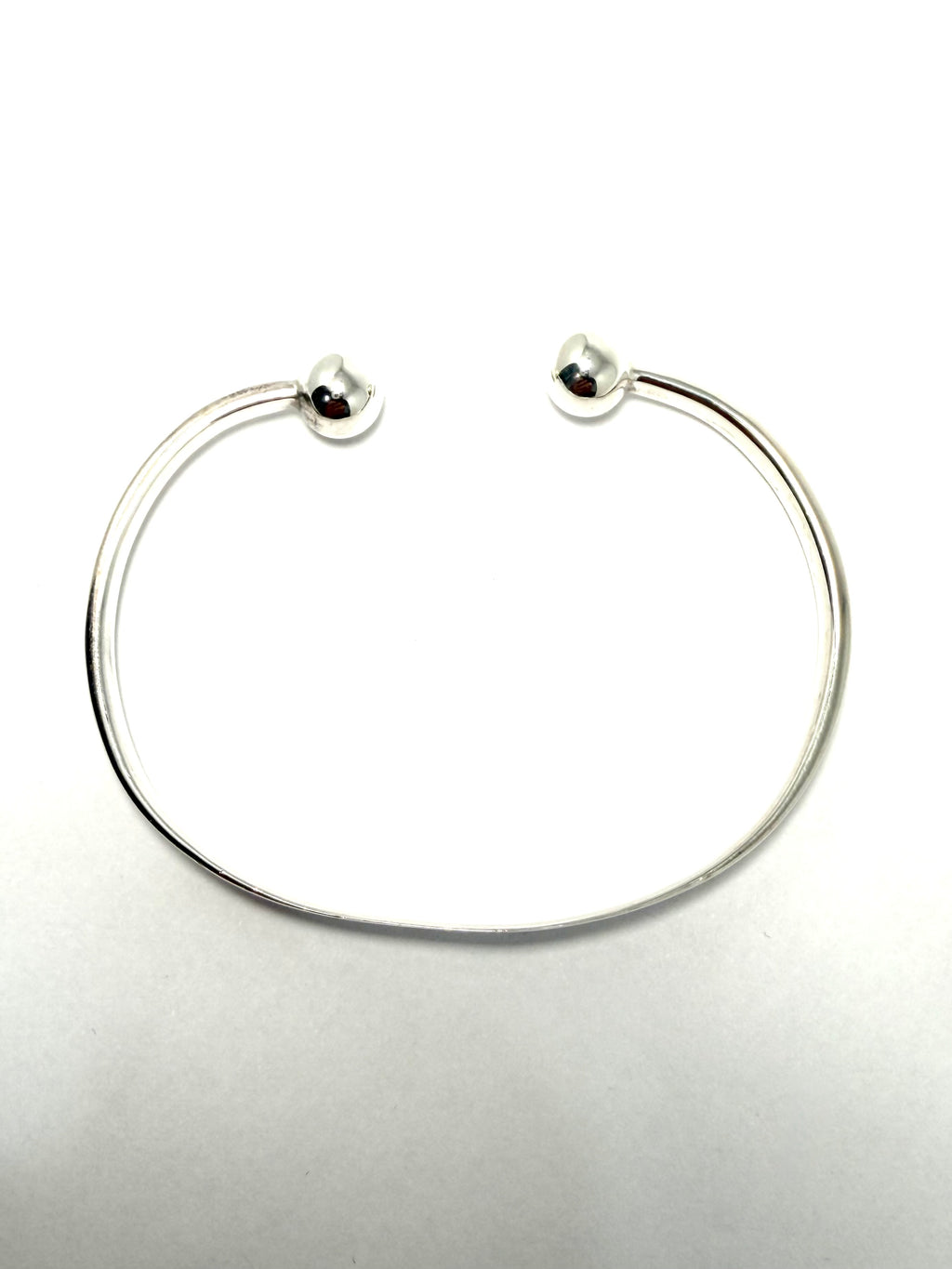 Silver torque bangle