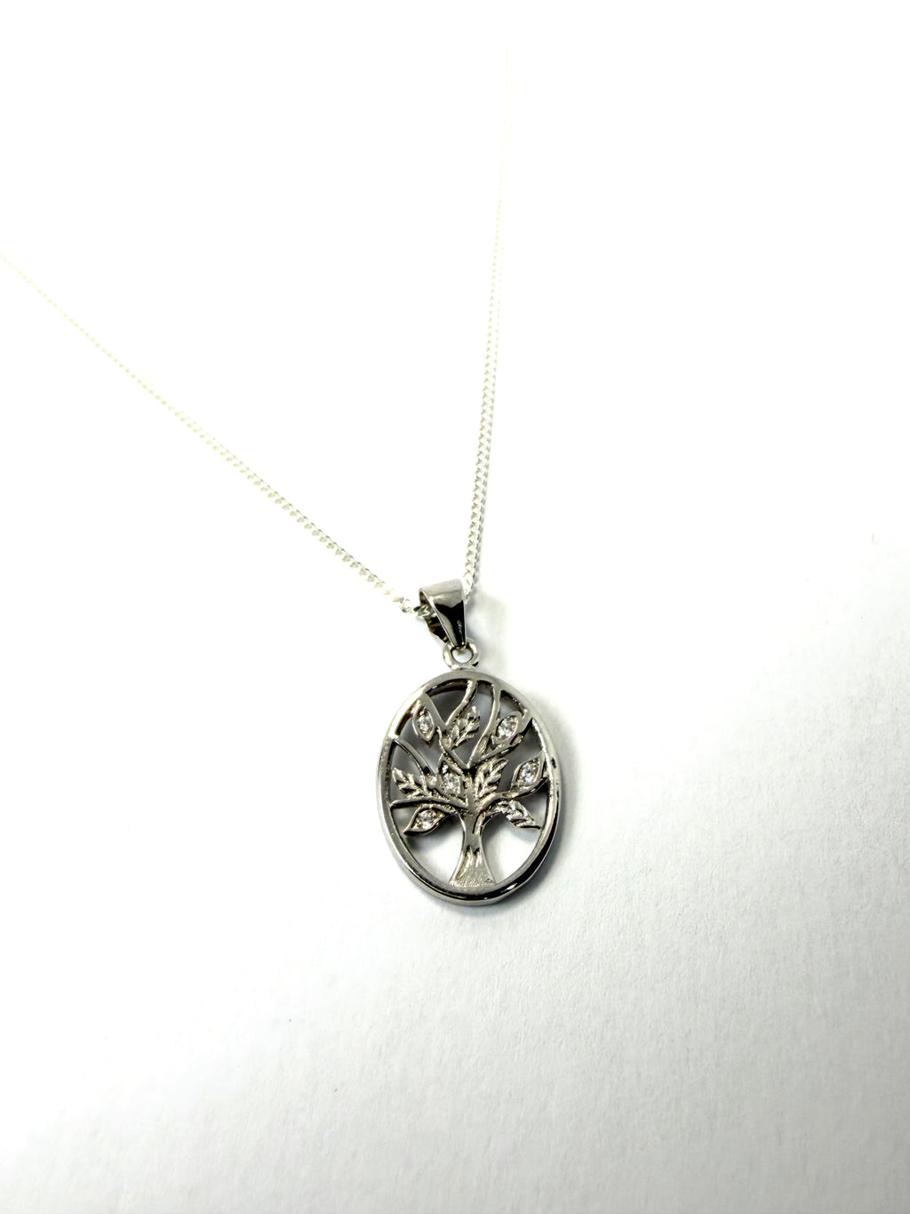 Silver tree of life pendant and necklace